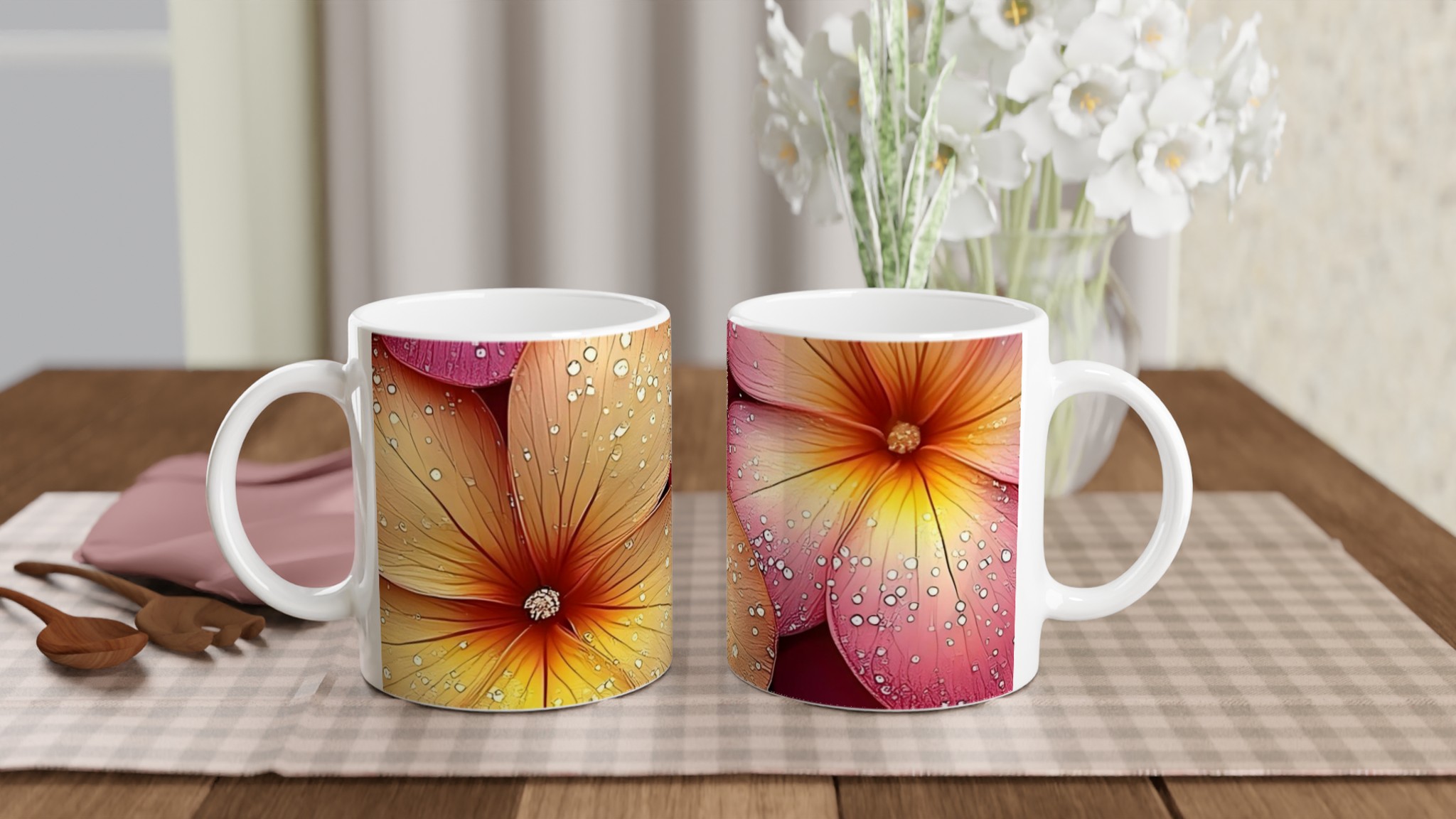 Elegant Floral 11oz Ceramic Mug in Your Choice of Vibrant Colors 10 f88b856b-0dc5-4f5a-9d60-6073ca00df9f