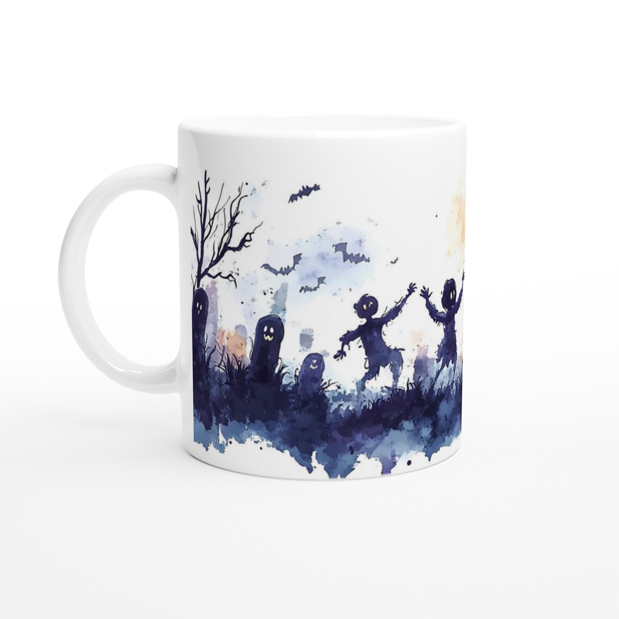 Spöklik Halloween Mugg: Zombie Dans i Månsken – 11oz Keramikmugg i Valfri Färg! 1 f88fa4c4-fdde-4668-8c22-d9e6dfa8c435