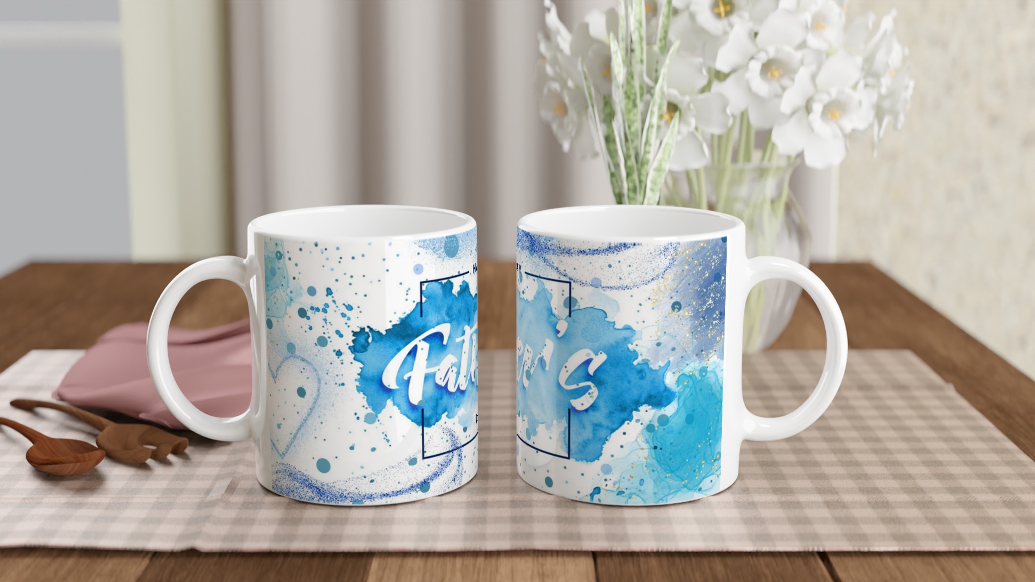 Father's Day Keramisk Mugg i Eleganta Blåa Nyansval 10 f8abd6cc-89e4-4286-85cc-223dabc8c6d6
