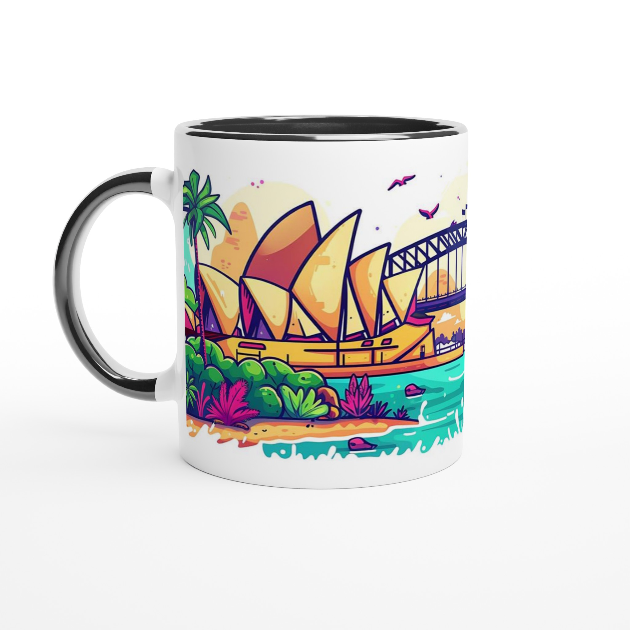 Sydney Harbor Pop Art Keramisk Mugg – Färgglad Resemugg i Valfri Färg 4 f8c96062-83de-4d46-ac67-8271498d0f56