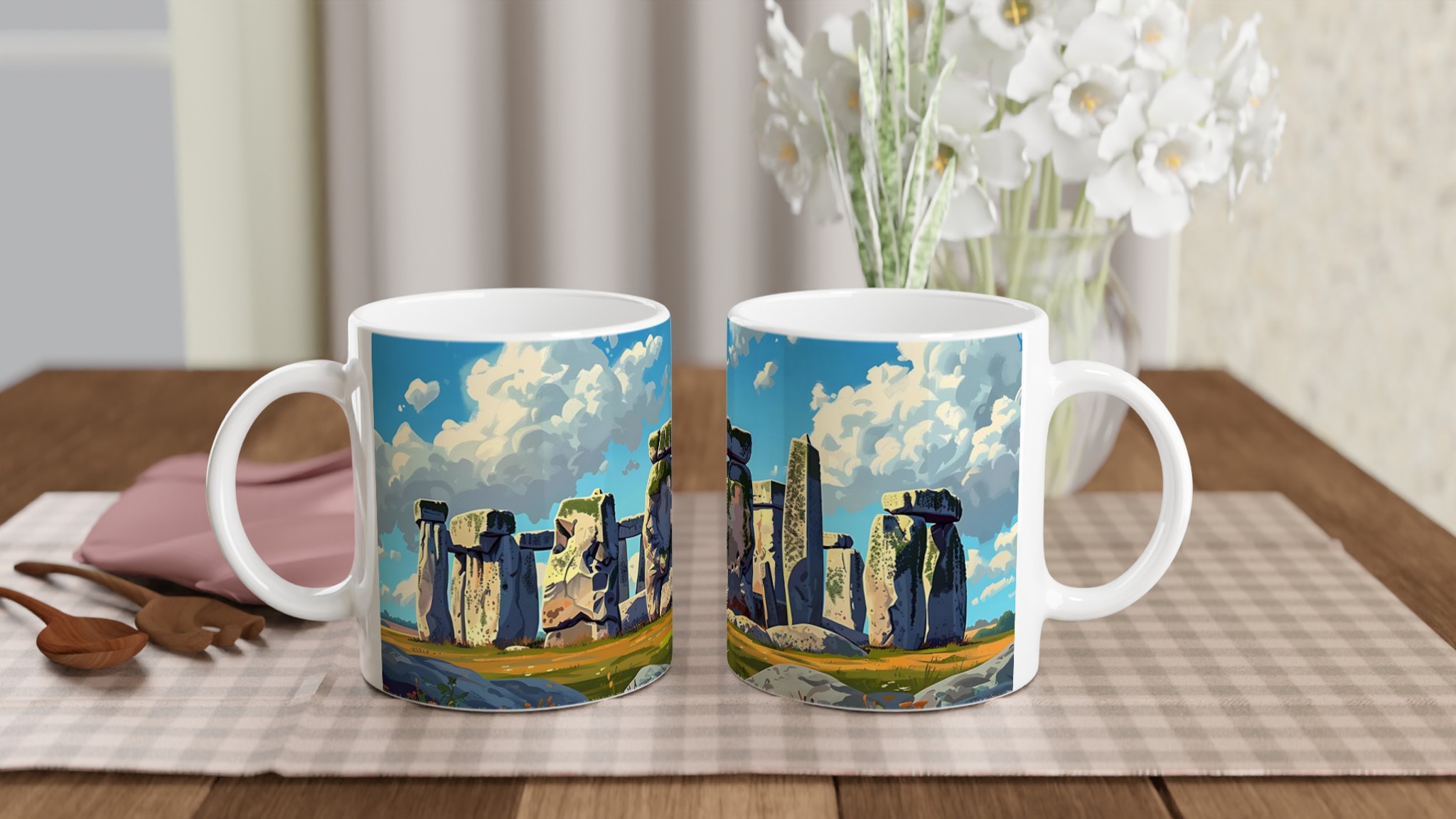 Stonehenge Inspired Keramisk Mugg – Konstnärlig Design i Väljfri Färg 10 f94da842-494c-4071-b724-60453d69c25a