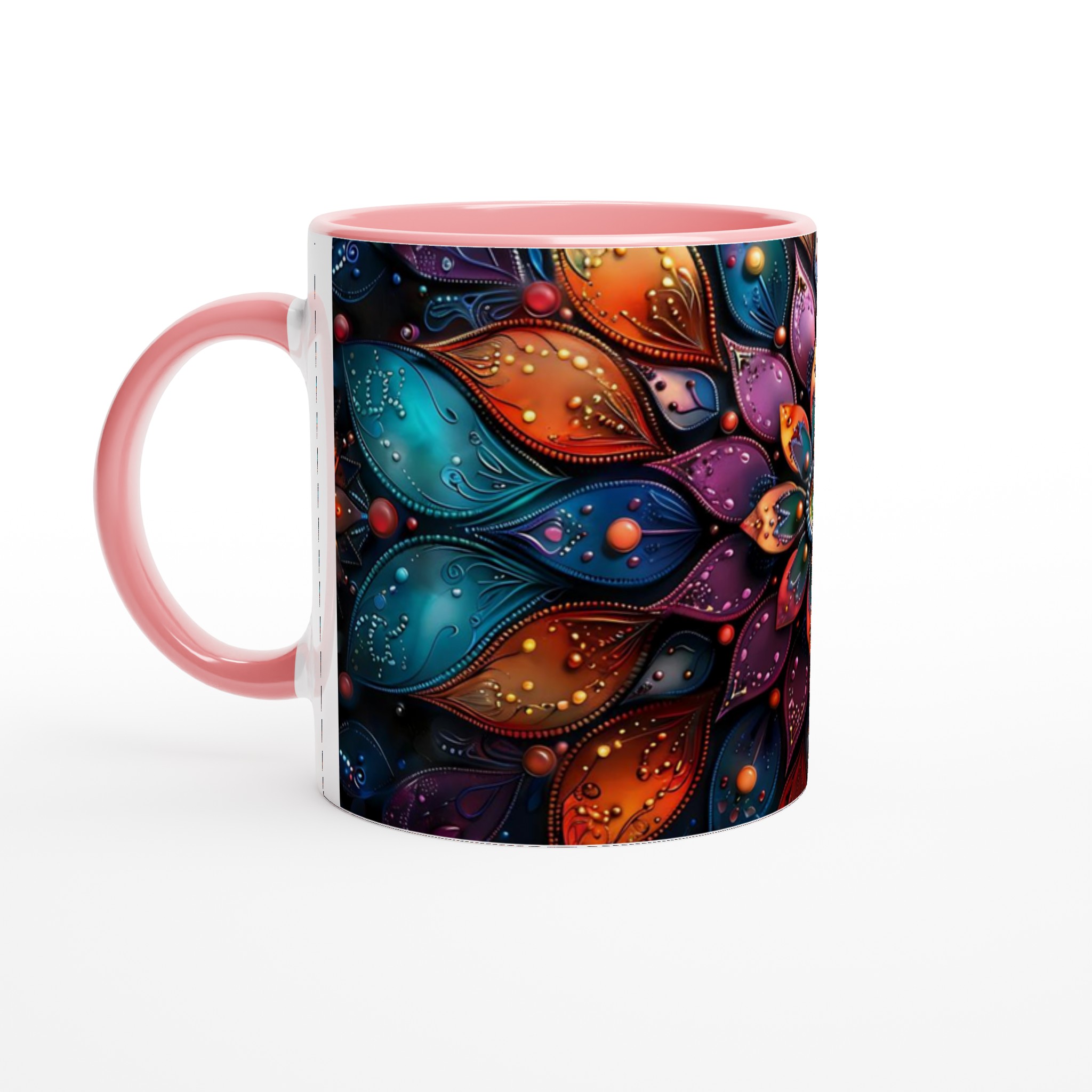 Färgsprakande Mandala Keramikmugg - 11oz konstnärlig dryckesupplevelse i flera nyanser 6 fa0198bc-bf76-4fda-a5f0-dc6c3472842d