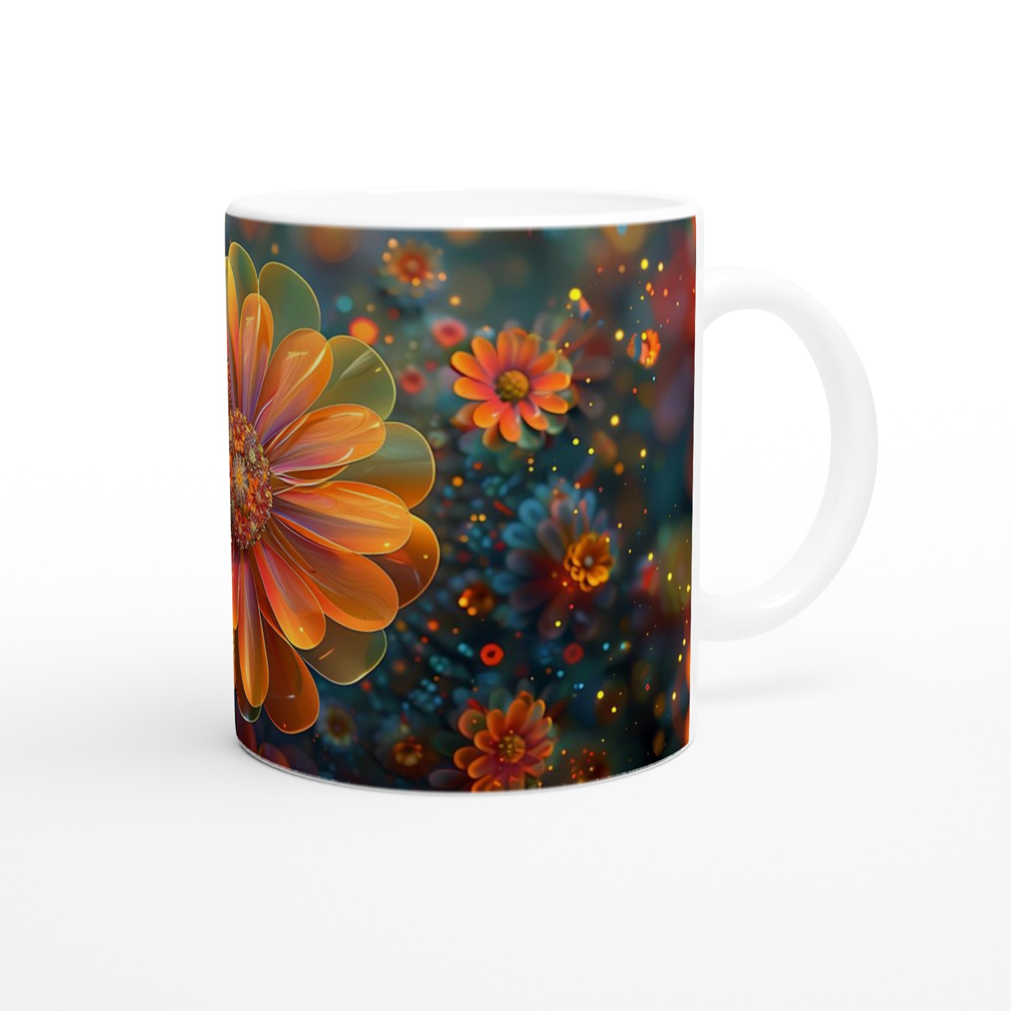 Magisk Blomsterprakt 11oz Keramikmugg – Färgglad Skimmer och Levande Tryck 9 fa079266-3eef-425f-8a36-24c02533697f