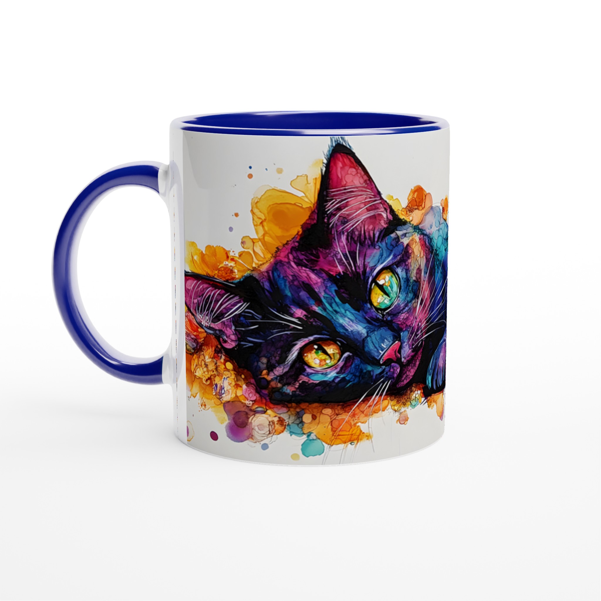Konstfull Katt Keramikmugg – Färgglad Akvarelldesign i Ditt Val av Färg 2 fa1ad7ca-8d58-4238-8c8e-f5f33c838011