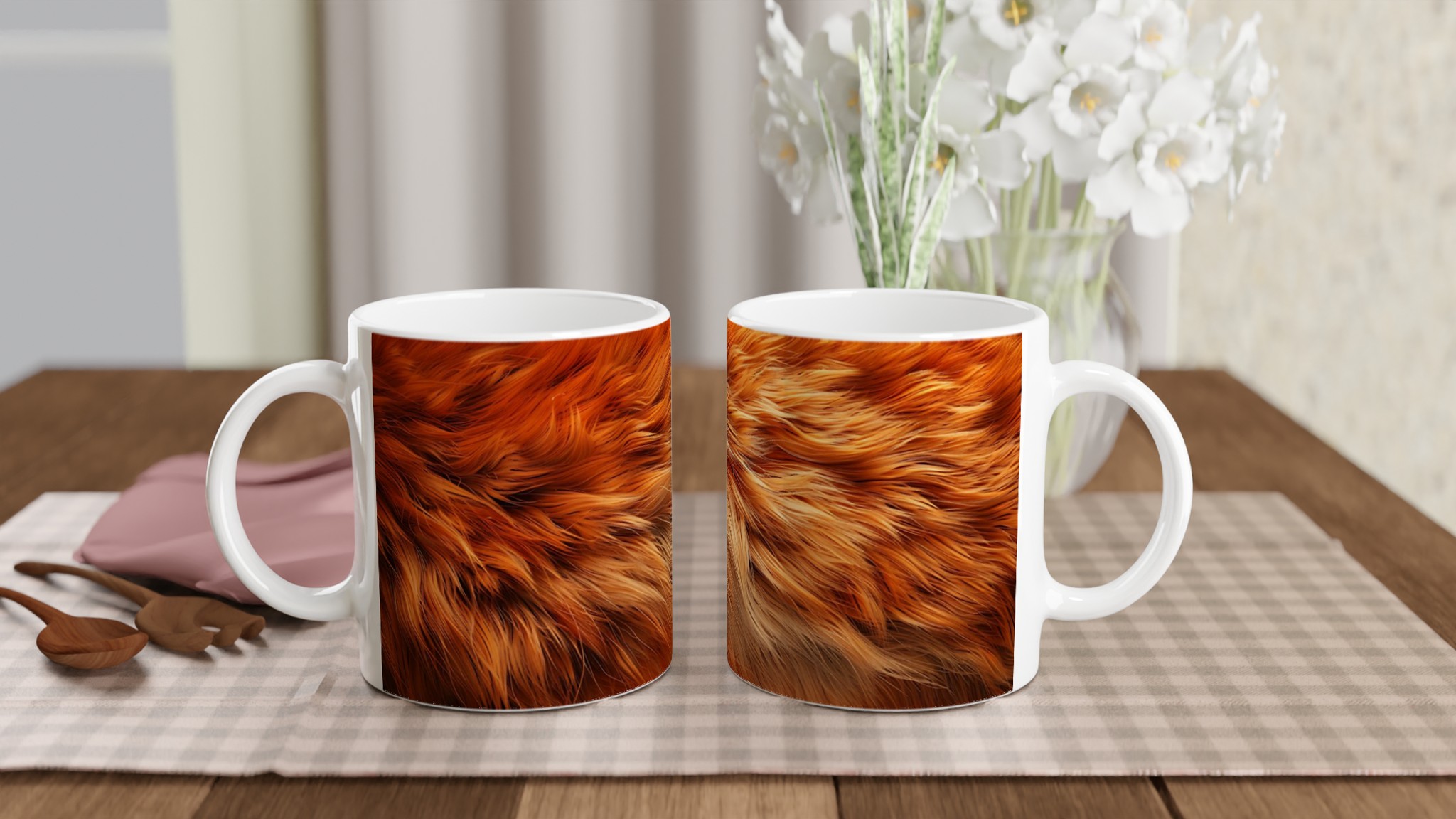 Vit 11oz Keramisk Mugg med Värmande Eldröda Nyansval 10 fa7b9a05-250f-465e-9cfe-4ba703e0b612