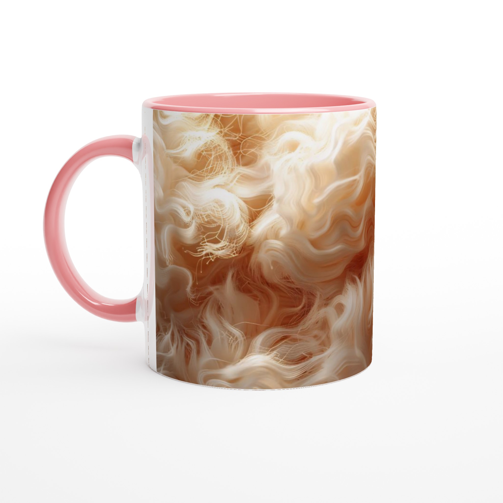 Abstrakt Krämvit Keramikmugg - 11oz, Välj din Favoritfärg 6 faa29332-a56a-4608-8d93-fd8e991b6351