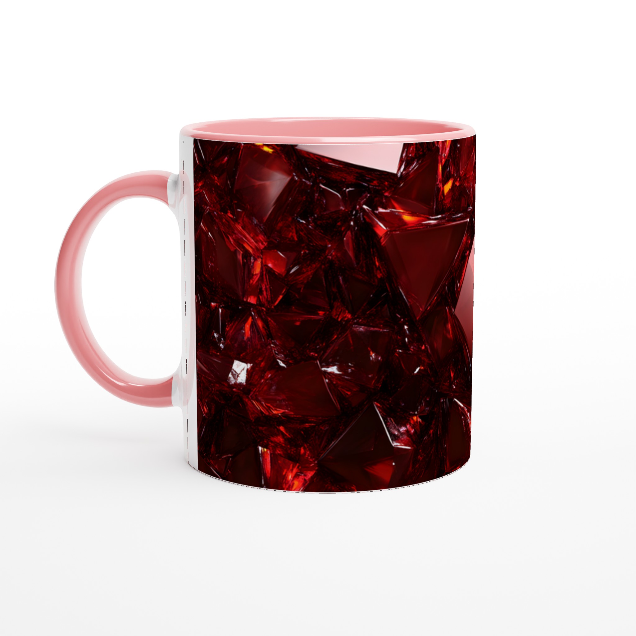Rubinröd Fasetterad Keramikmugg – 11oz Lyxig Kaffemugg i Ditt Val av Färg 6 faa59aa3-94bb-4059-8a62-dcad813bff78