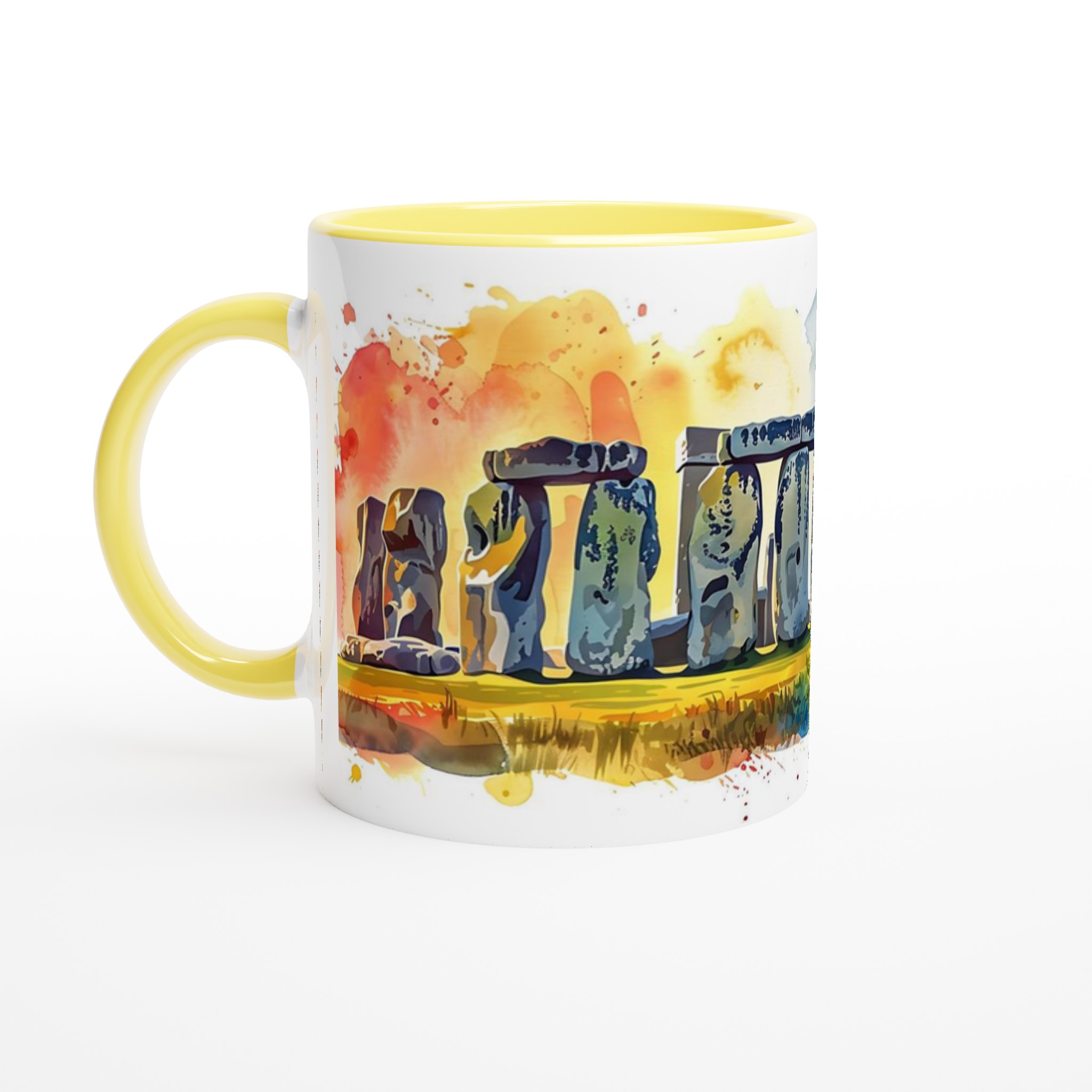 Stonehenge Watercolor Mugg – Konstig Inspirerad Design i 7 Färgglada Nyanser 3 fab7b4eb-2caa-4aec-be87-8d26bc8b41dd
