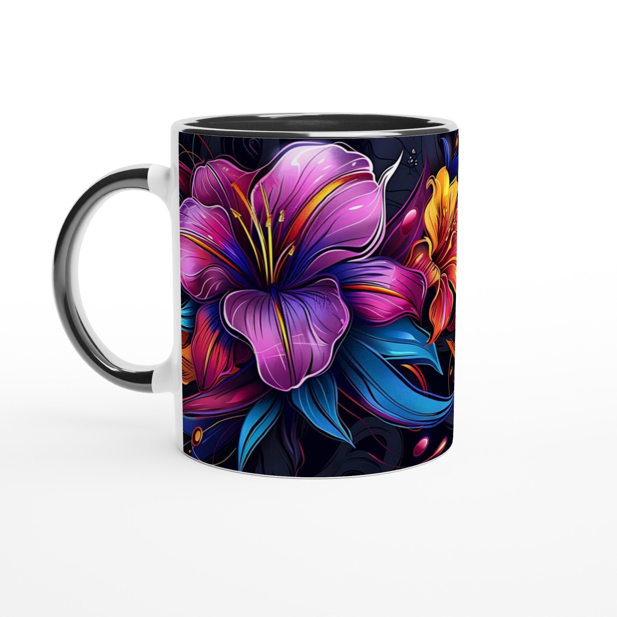 Neonblomster keramikmugg – En explosion av färg för din kaffestund, välj bland 7 livfulla nyanser! 4 fb1513b1-0f35-4bcc-bc10-761f9678bf0a