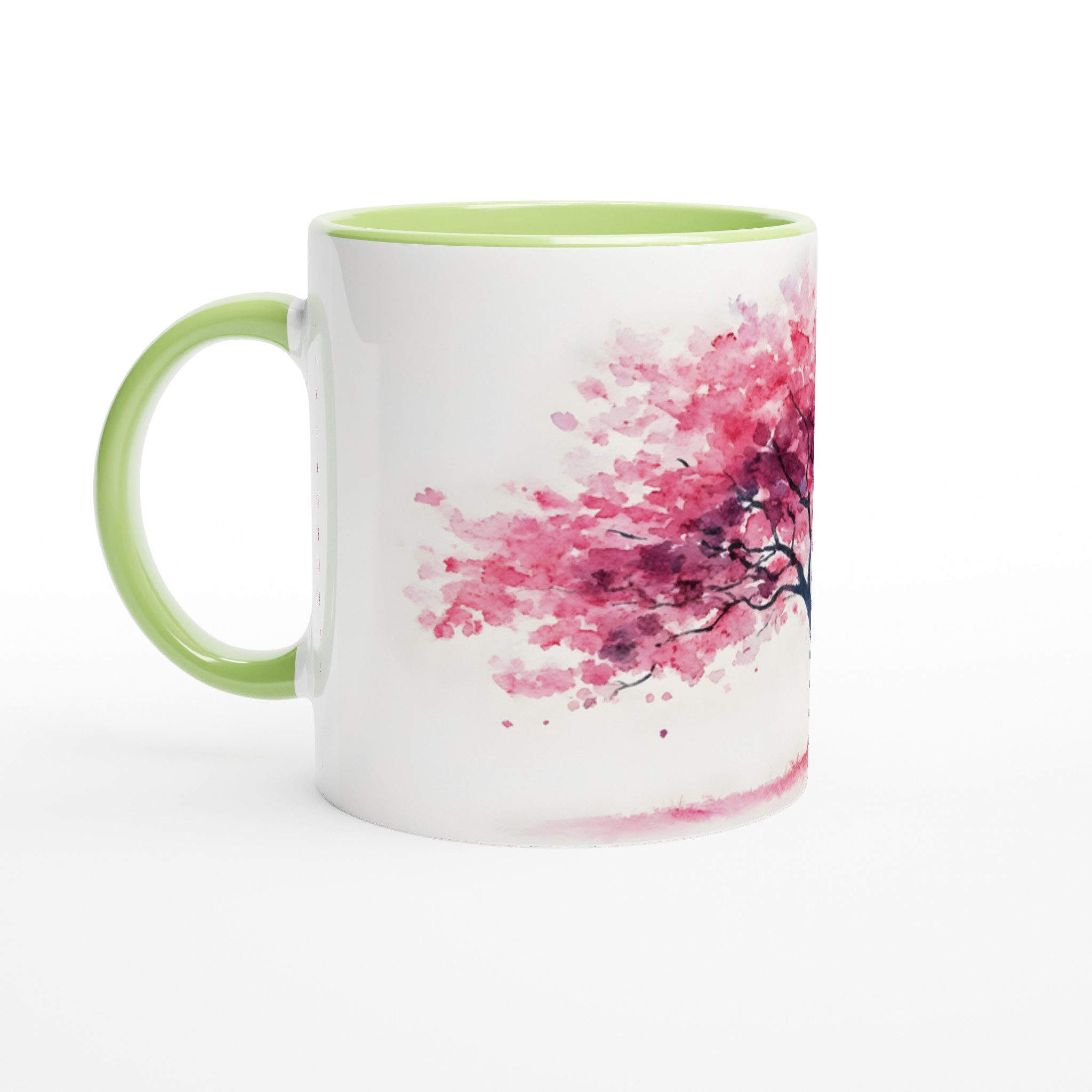 Körsbärsträds Mugg - Akvarell-inspirerad Keramisk Kaffemugg i 7 Färger 7 fb18b7fd-6bf9-4b15-a8f0-e5dc8bab267b
