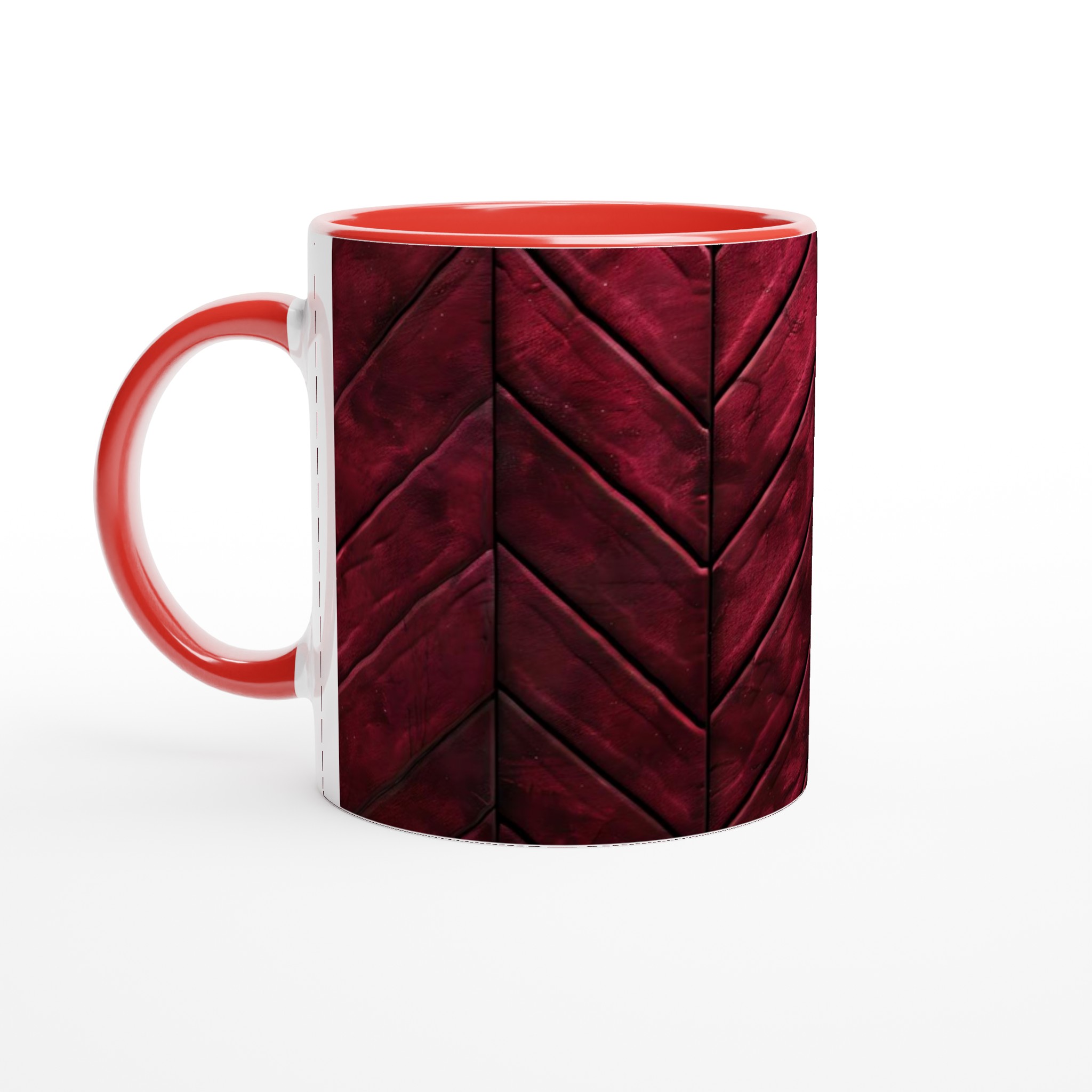 Vit 11oz keramisk mugg med elegant vinröd geometri – välj bland 7 djärva keramikfärger 5 fb3ec27a-a8bd-44cd-8075-4f758ebd26ce