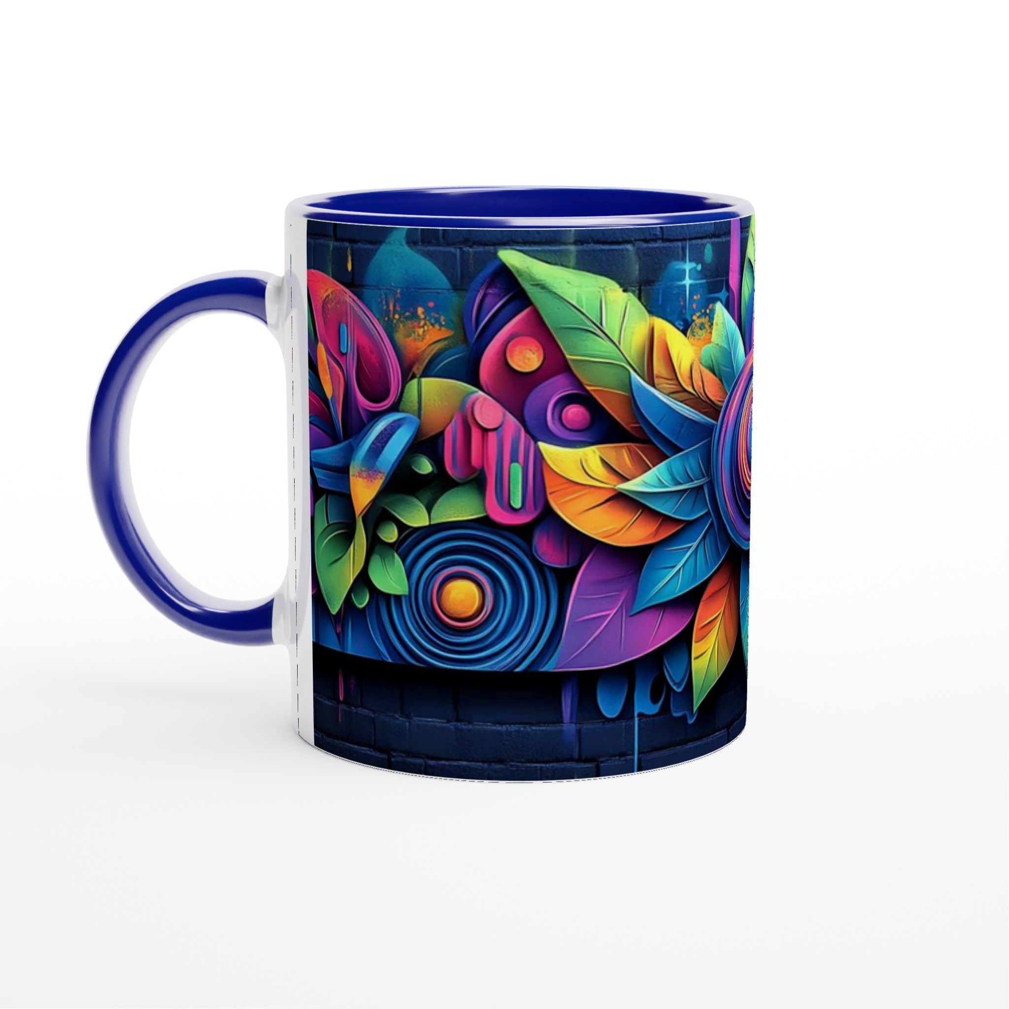 Abstrakt Färgprakt Mugg – 11oz Keramikmugg i ditt Val av Sju Livfulla Kulörer 2 fb9250a4-8f67-4cfe-b0eb-9107d8a37204