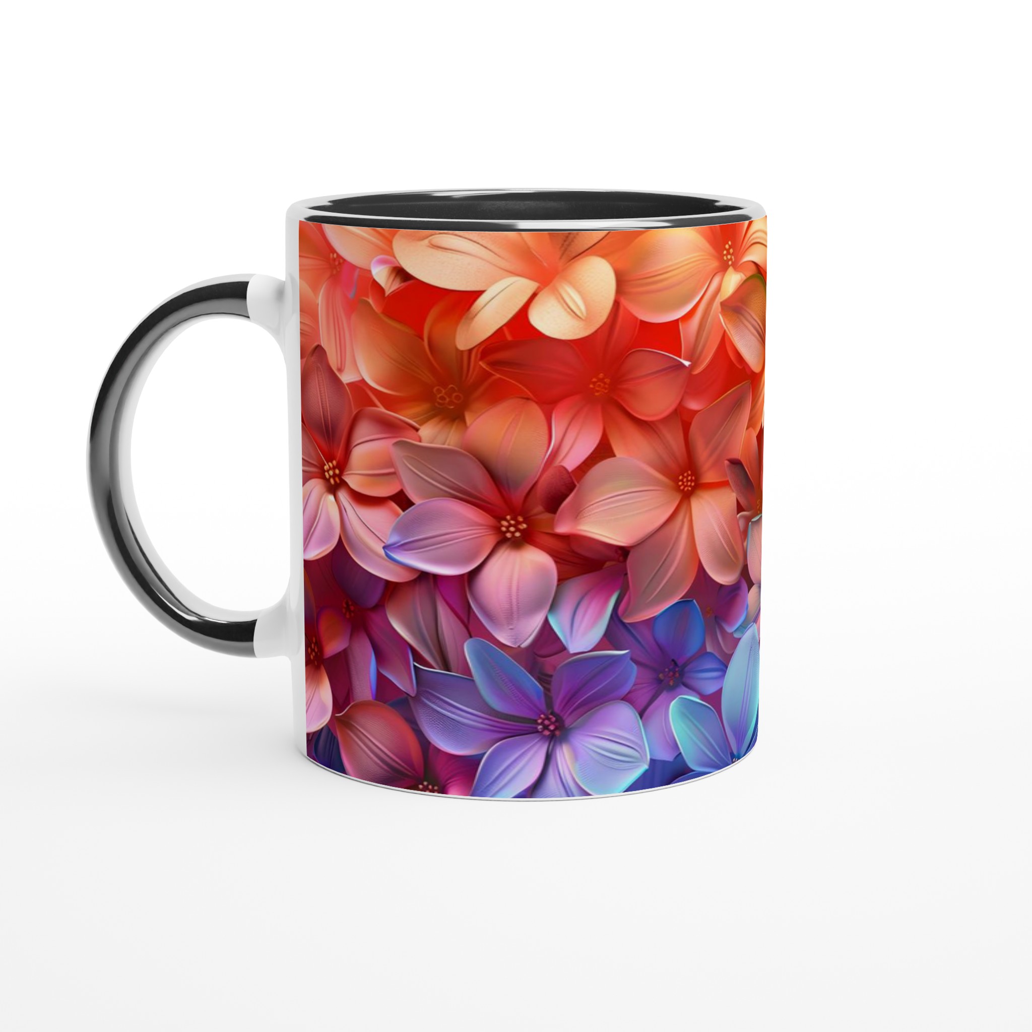 Färgsprakande Blomstermugg – 11 oz Keramisk Kaffemugg i Ditt Val av 7 Livfulla Nyanser 4 fbb7f330-4f2b-4305-8197-6fdfcebd0577