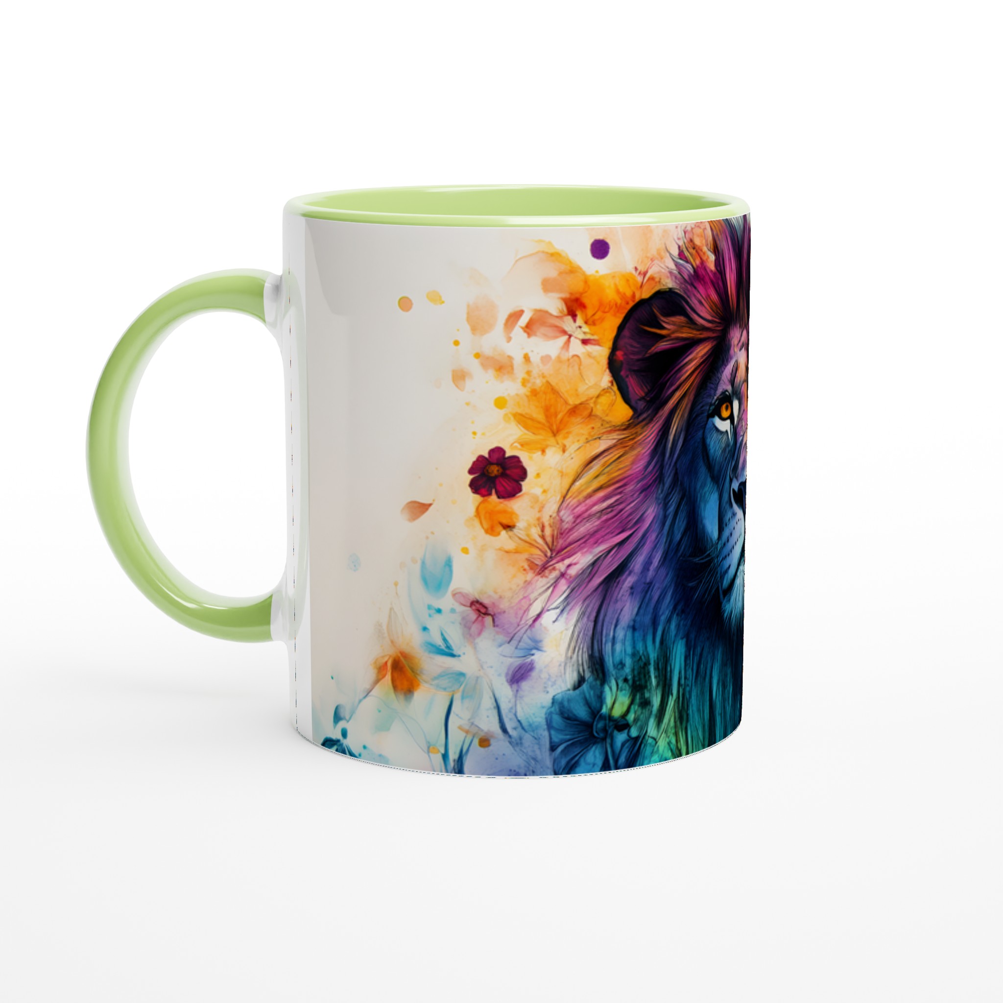Mångfärgad Lejon Mugg – Levande Akvarell Keramikmugg i 7 Fantastiska Färger 8 fbcdd900-8987-4dcd-aa04-7e8e529c95a9