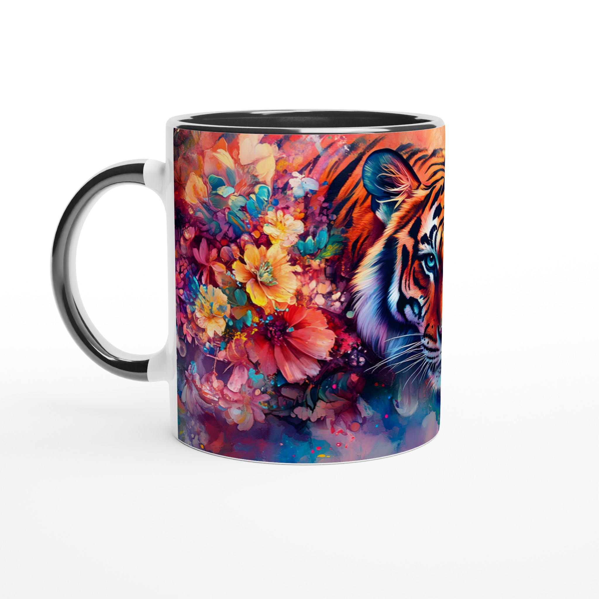 Konstnärlig Tiger Mugg – Vibrant Akvarell Design, 11oz Keramik 4 fbe95c47-d5a7-41ea-853a-fb7eb1a196d8