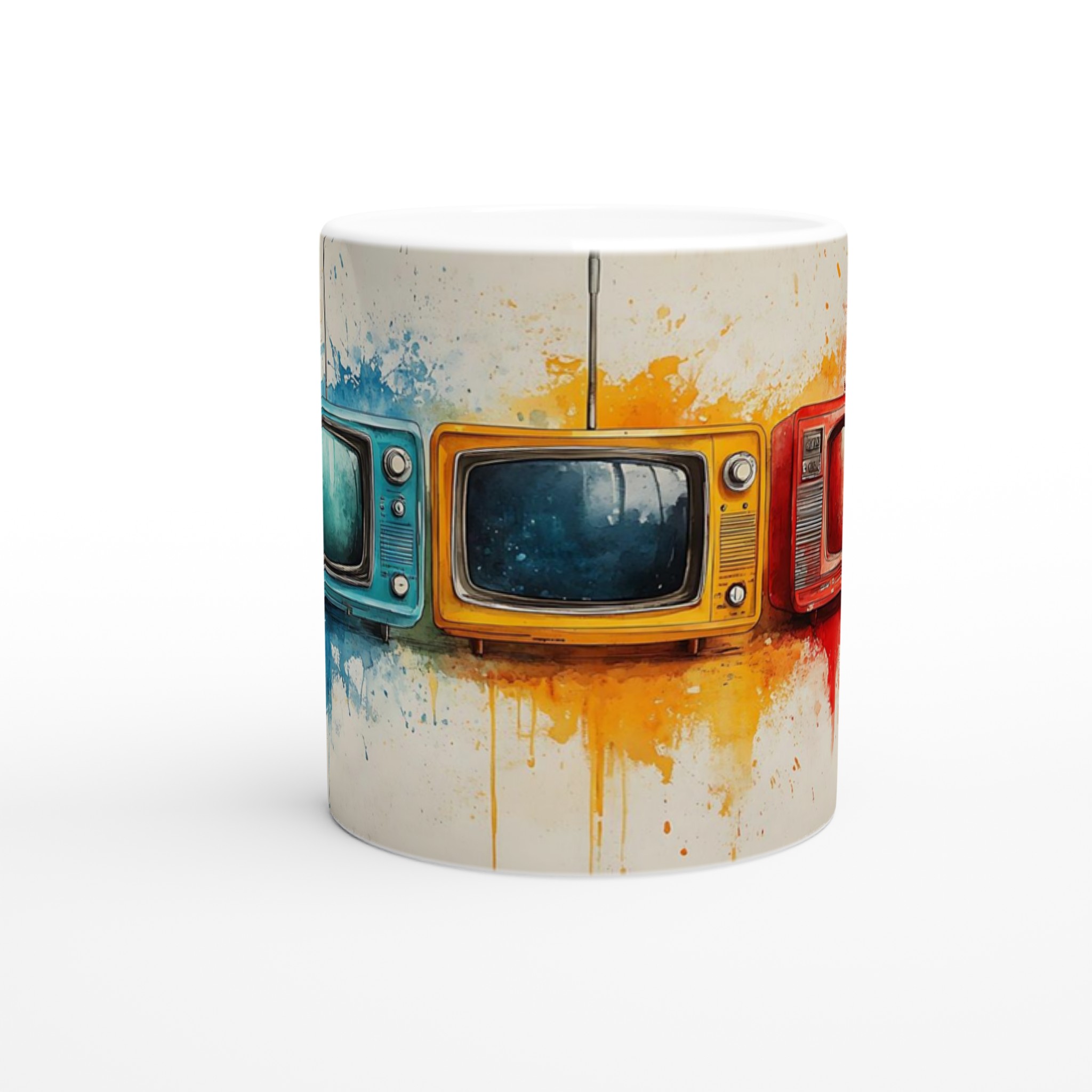 Retro TV Pop Art Keramikmugg – Färgglad Design för Kaffeälskaren i 7 Nyanser! 8 fbf0c06b-80b1-4393-8ad2-0d4008d3edb8