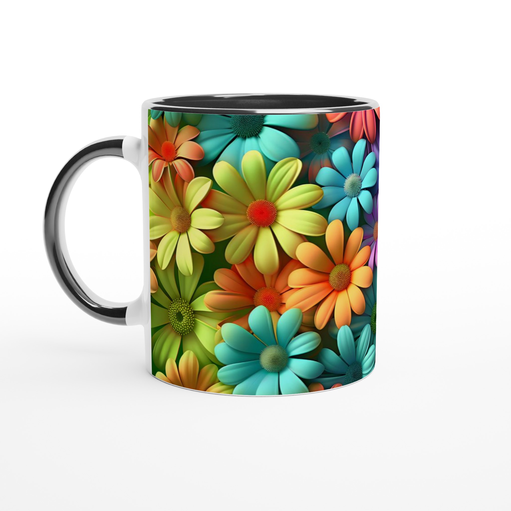 Färgglad Blommig Keramikmugg 11oz – Välj din glada färg! 4 fbf21185-58f4-4dbb-98d0-1c93803ac58d