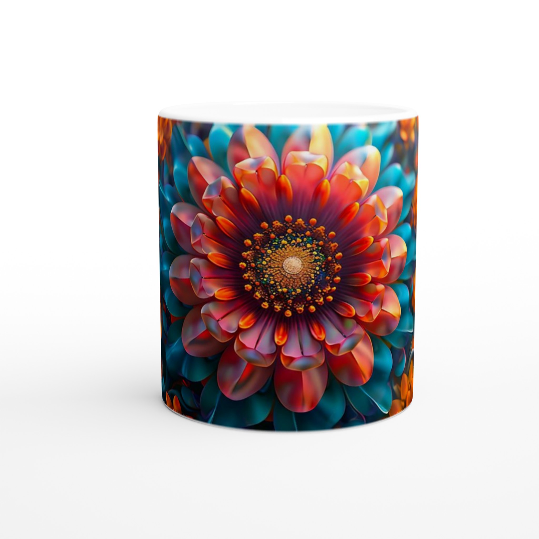 Mugg "Exotisk Blomma" – Levande Färgexplosion i Premium Keramik, 11 oz 8 fbf4e4fd-d604-422b-a009-c7dd9414b8be
