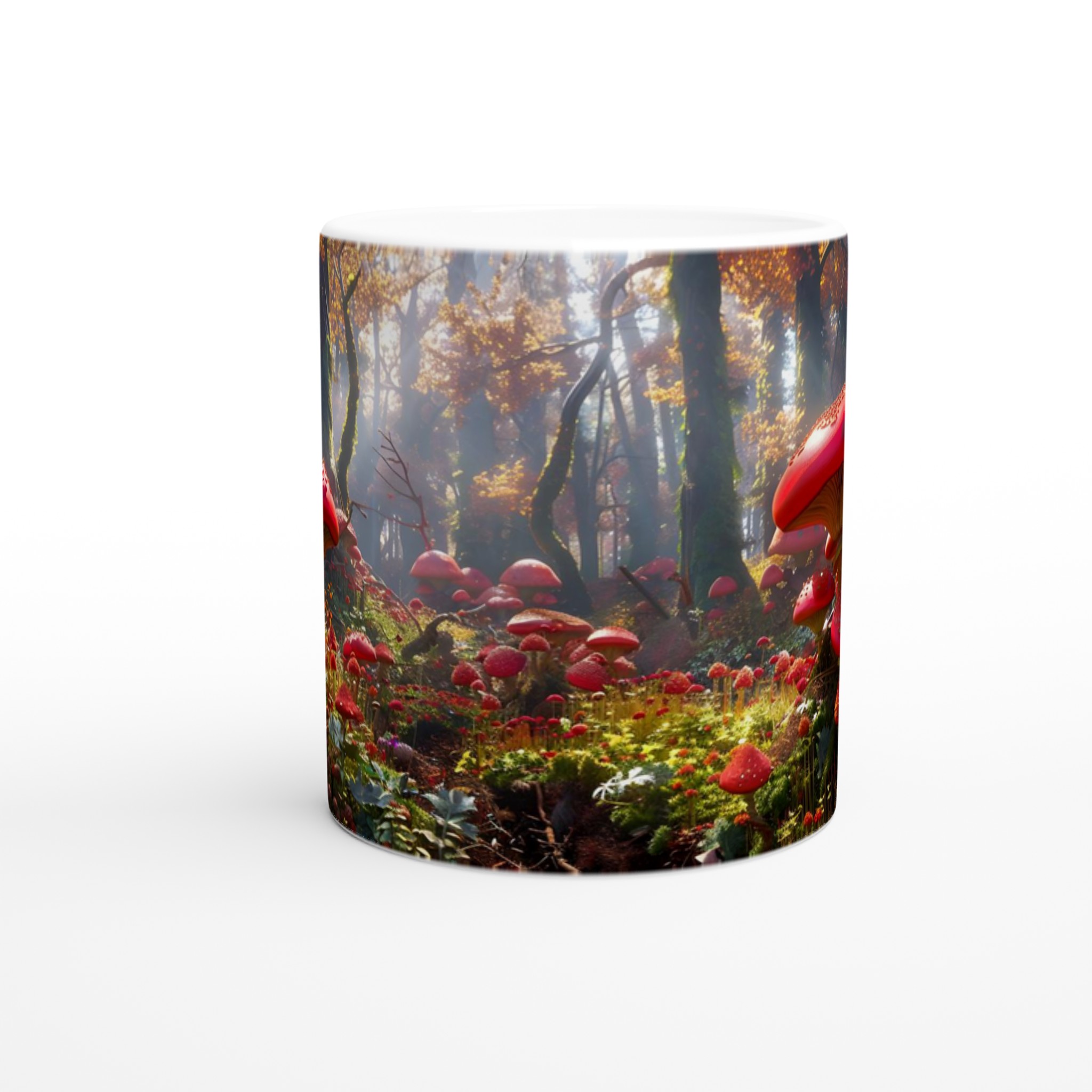 Förtrollad Skog Mugg – Levande Röd Svamp Design på 11oz Keramikmugg 8 fc0cde48-fdc7-41bc-b2c0-90c09695516a