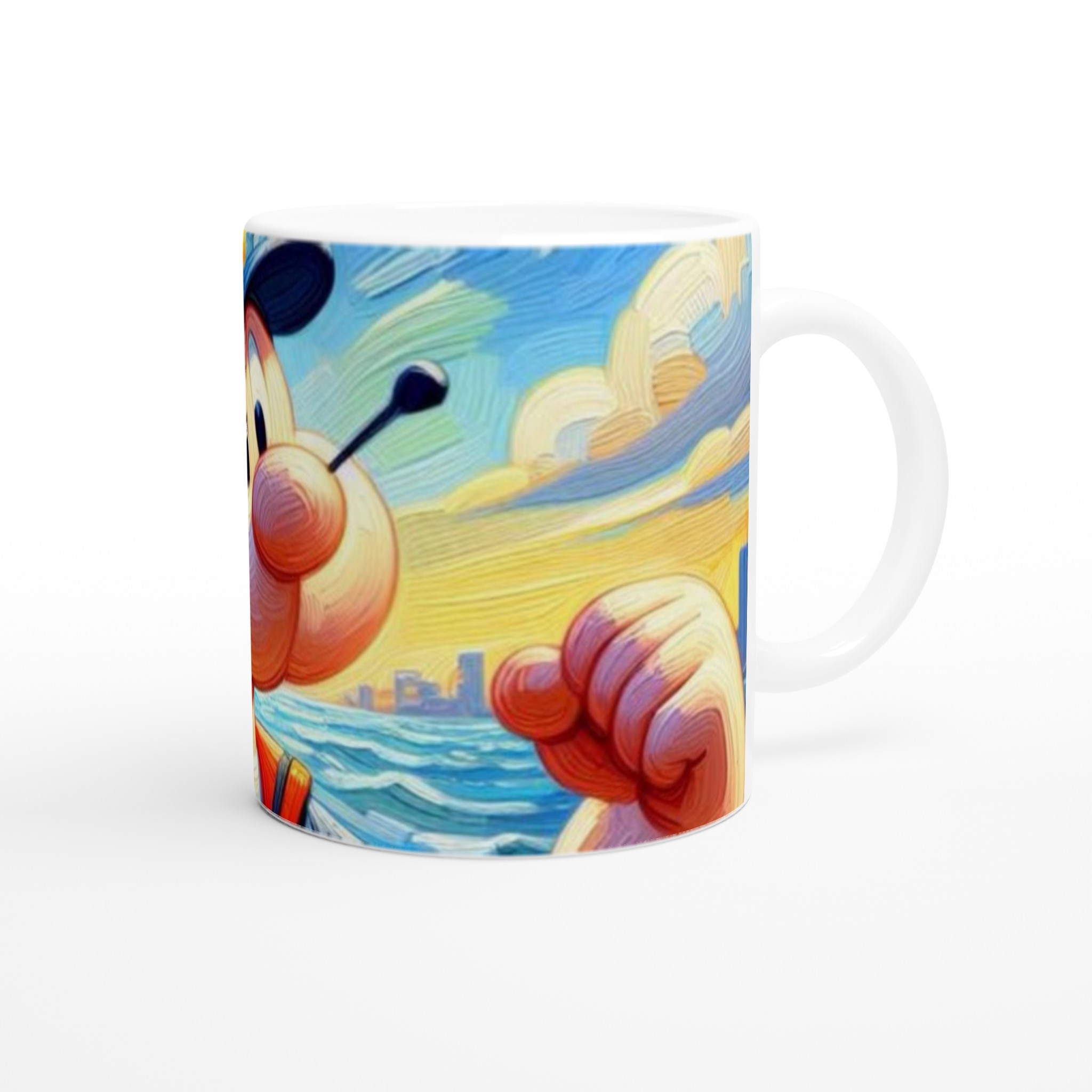 Vit 11oz keramisk mugg med livfull Sailor-tecknad design i ditt val av keramiska färger 9 fc13c076-b272-423b-b670-9337e583fde8