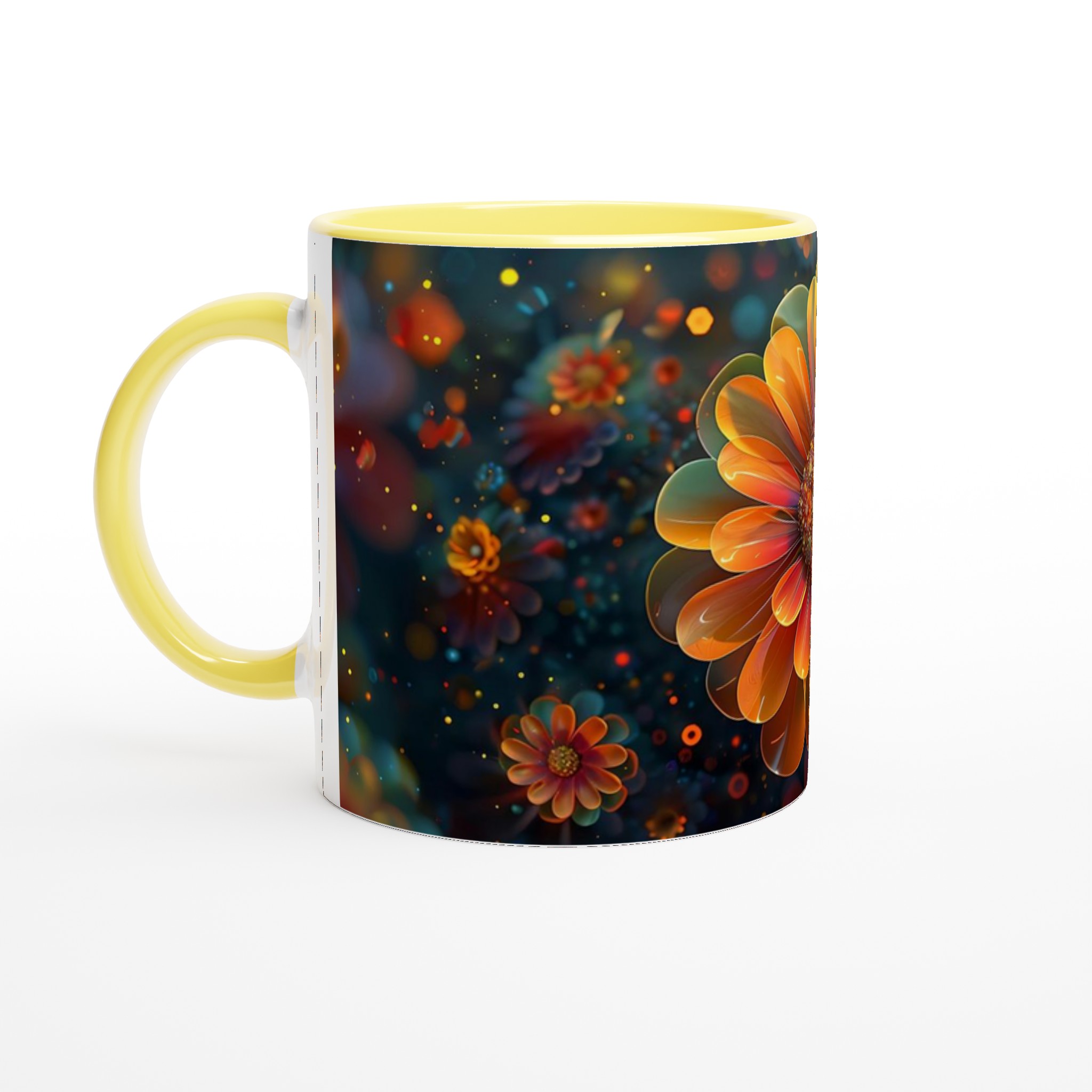 Magisk Blomsterprakt 11oz Keramikmugg – Färgglad Skimmer och Levande Tryck 3 fc6bac2b-f293-4775-bd0a-62d1517fc7a7
