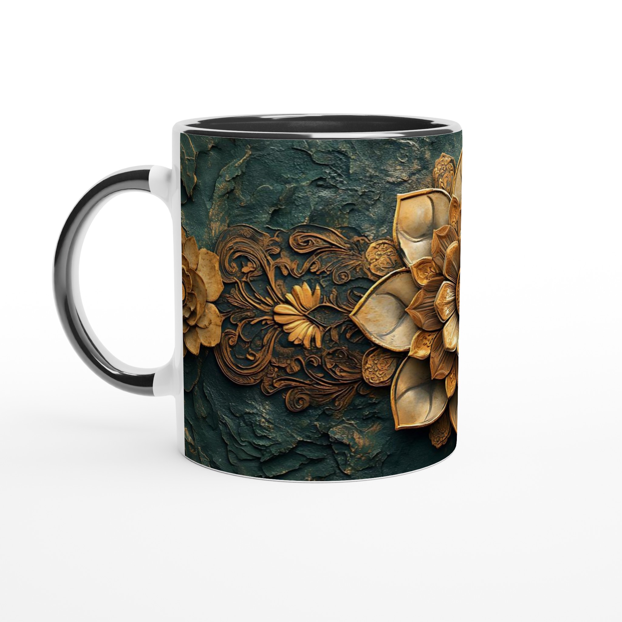 Lyxig Guld Lotus 11oz Keramikmugg - Välj din färg 4 fc71870a-c218-4647-9bc8-f159c302d8ff