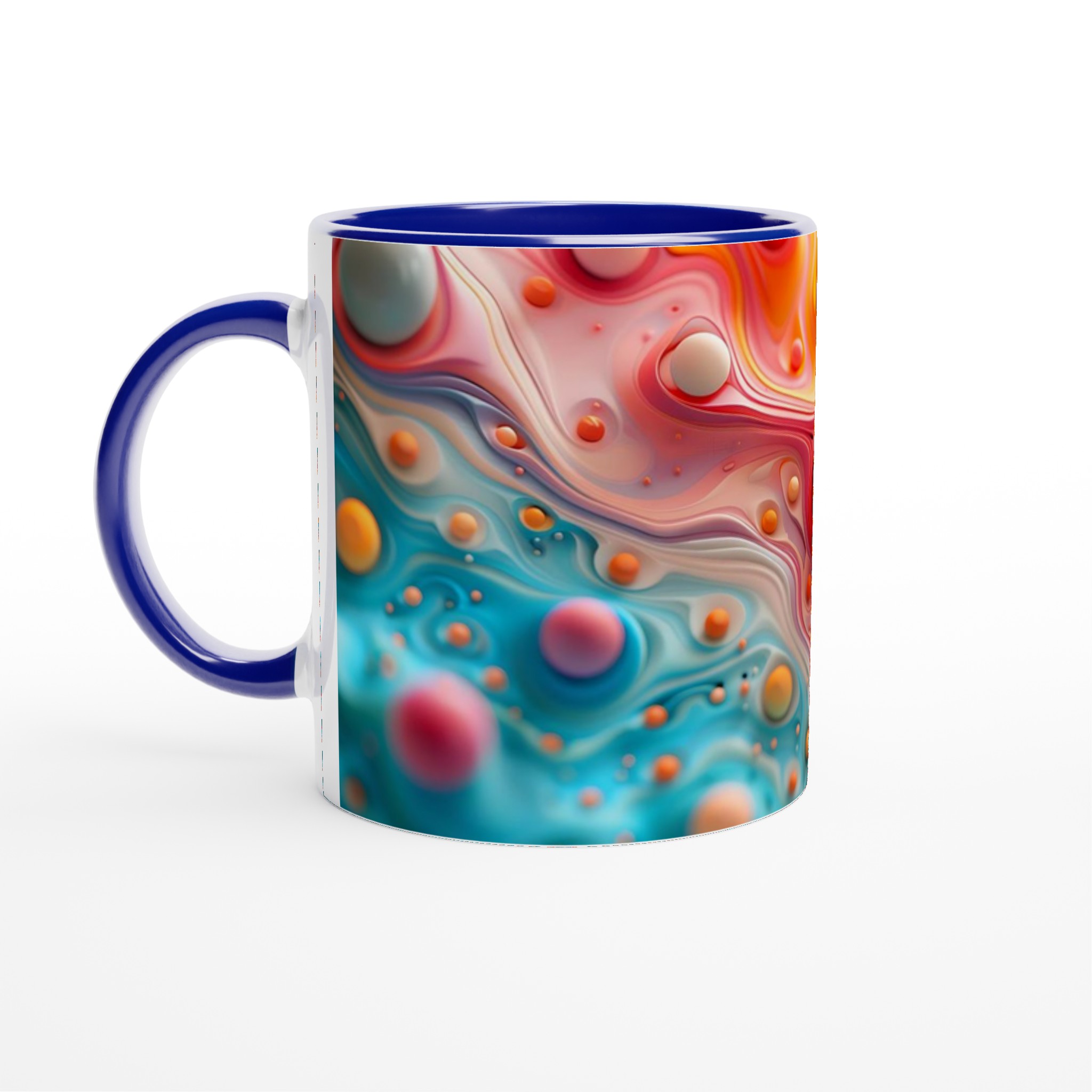 Abstrakt Bubbel Keramikmugg - 11oz, Välj Bland 7 Levande Färger! 2 fc973958-6611-4e0f-afd6-40928b005dfe