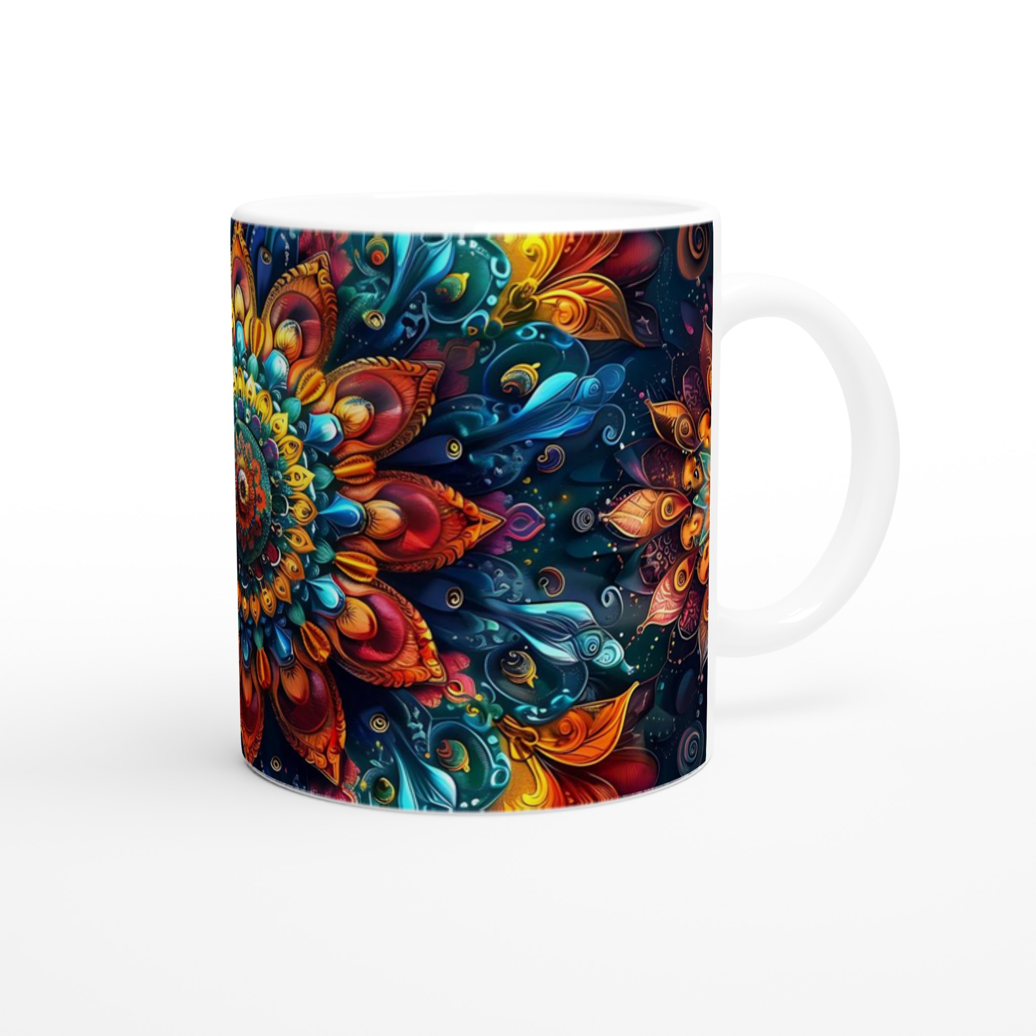 Kosmisk Mandala Keramisk Mugg – Konstnärlig Kaffekopp med Levande Mönster, Välj Din Färg! 9 fca56514-b6ea-4002-9cd3-42fc00a1e1d8
