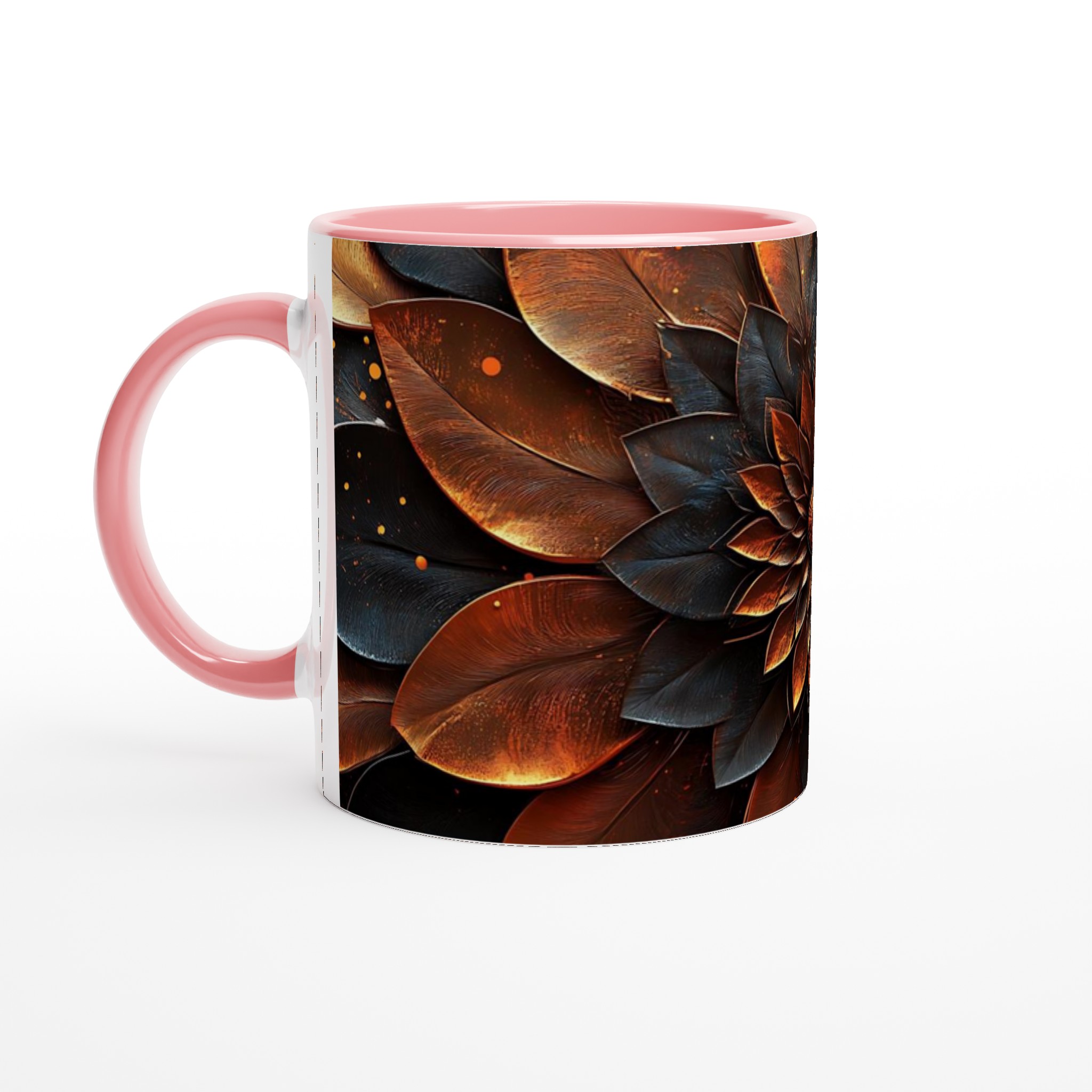 Mörk abstrakt lotusblomma 11oz keramisk mugg – Färgval för din unika stil 6 fca86ddc-252e-4547-8589-9a692e81a639
