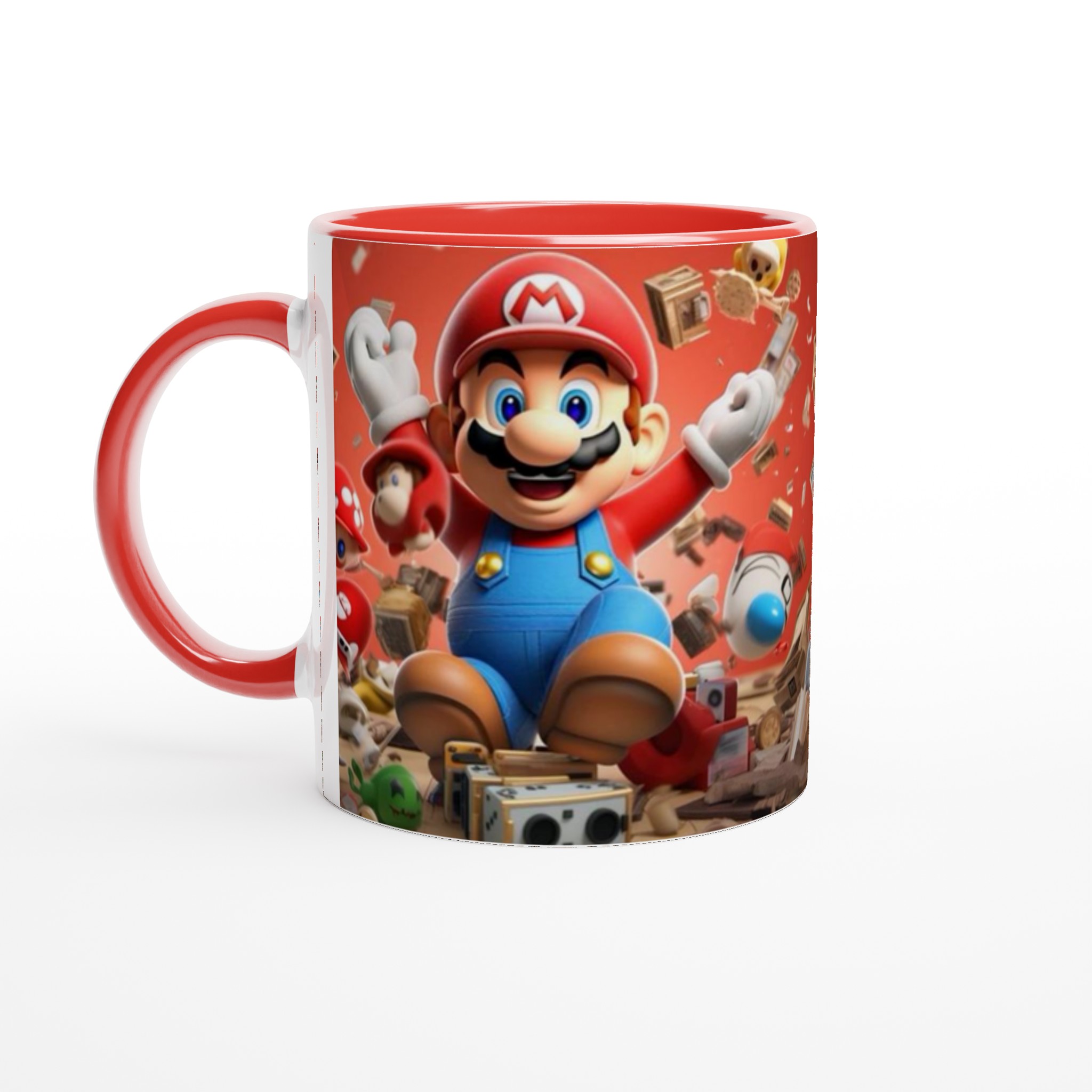 Vit 11oz keramisk mugg med färgstarkt Mario-tema i flera keramiska färger 5 fd8113c3-fa47-400f-a7b0-55bbbb1df39c