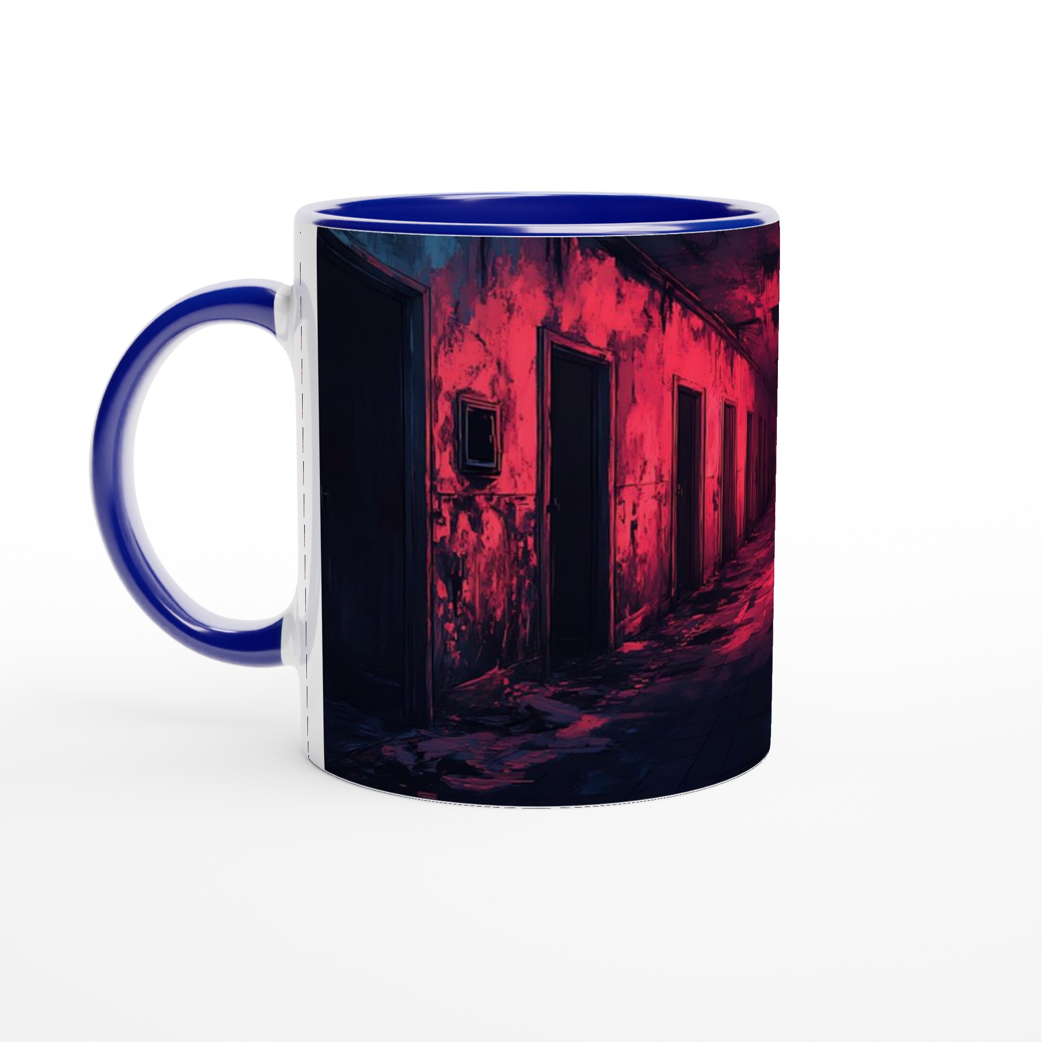 Spooky Hallway Mug – 11oz Keramisk Mugg med Surrealistisk Skräckkonst & Färgval 2 fd8f8918-ceb1-45d2-b5a3-5d78fc40a72b