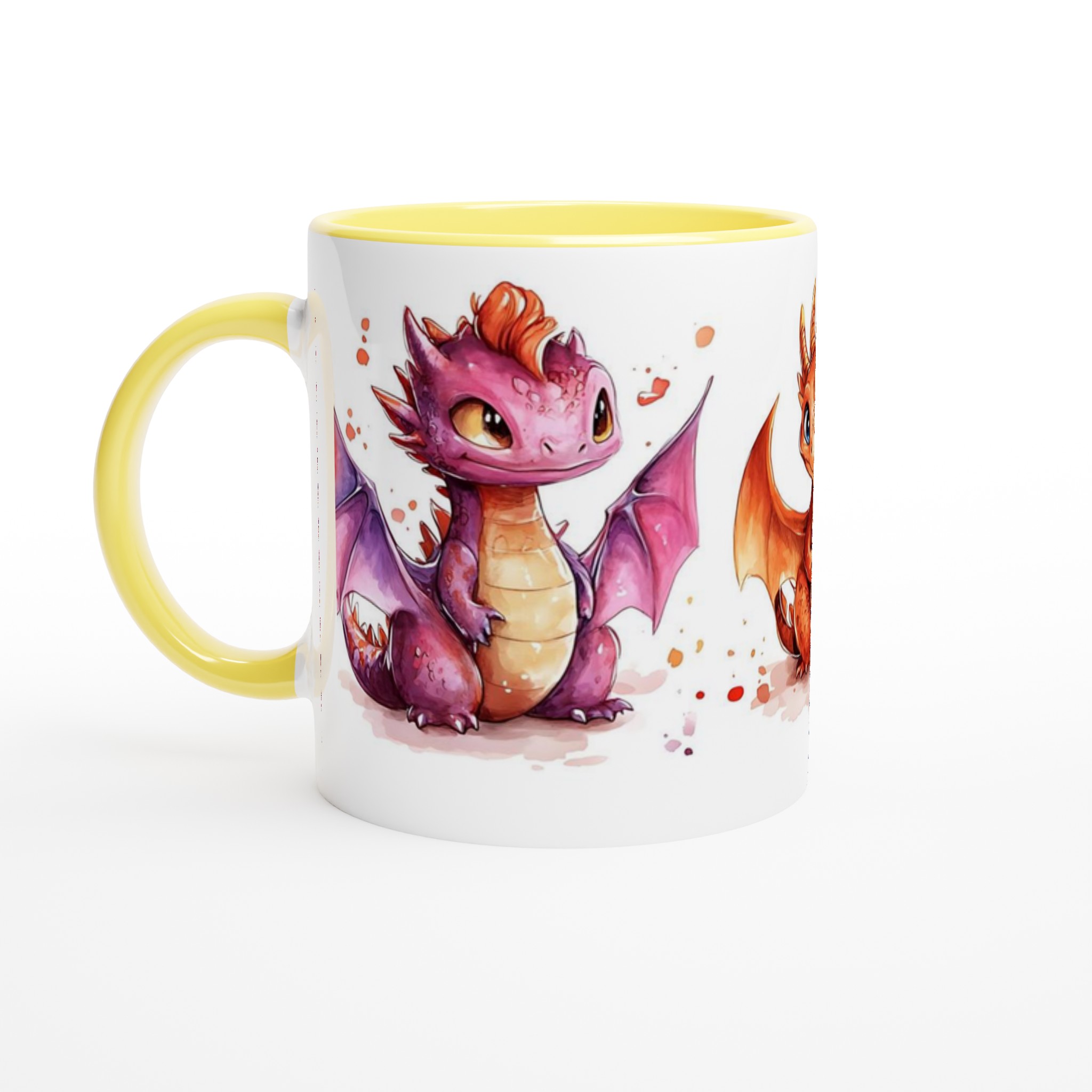 Söta Drakvänner Keramisk Mugg - 11oz i Valfri Färg, Perfekt för Kaffeälskare & Fantasyfans! 3 fdfeef32-2d3c-4e39-ac33-4ce3e142c84c