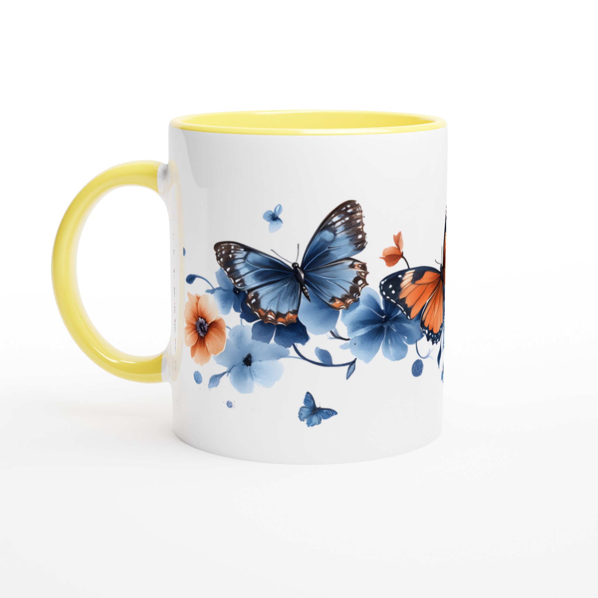Fjärilsdrömmar: 11oz Keramisk Mugg med Akvarelldesign – Välj Din Färg! 3 fe12ba9c-a323-48f2-8e17-34274afaec04