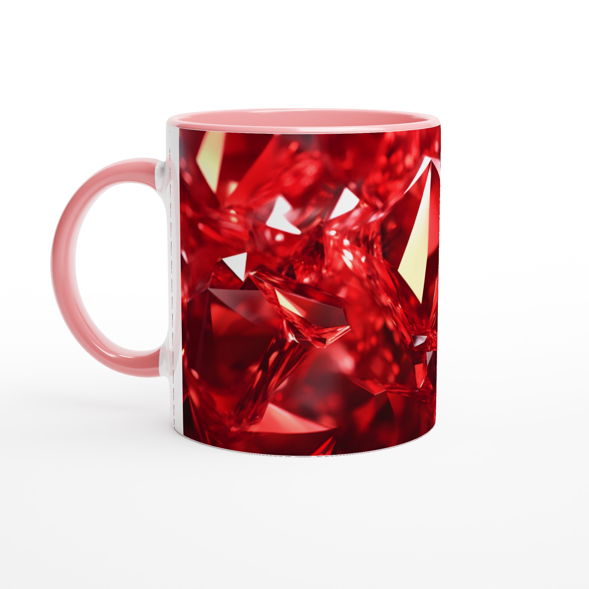 Rubinröd Fasetterad Keramikmugg - 11oz Lyxig Kaffemugg i Ditt Val av Färg 6 fe2f67d7-2856-4b64-9aef-2fdeb1fd05b5