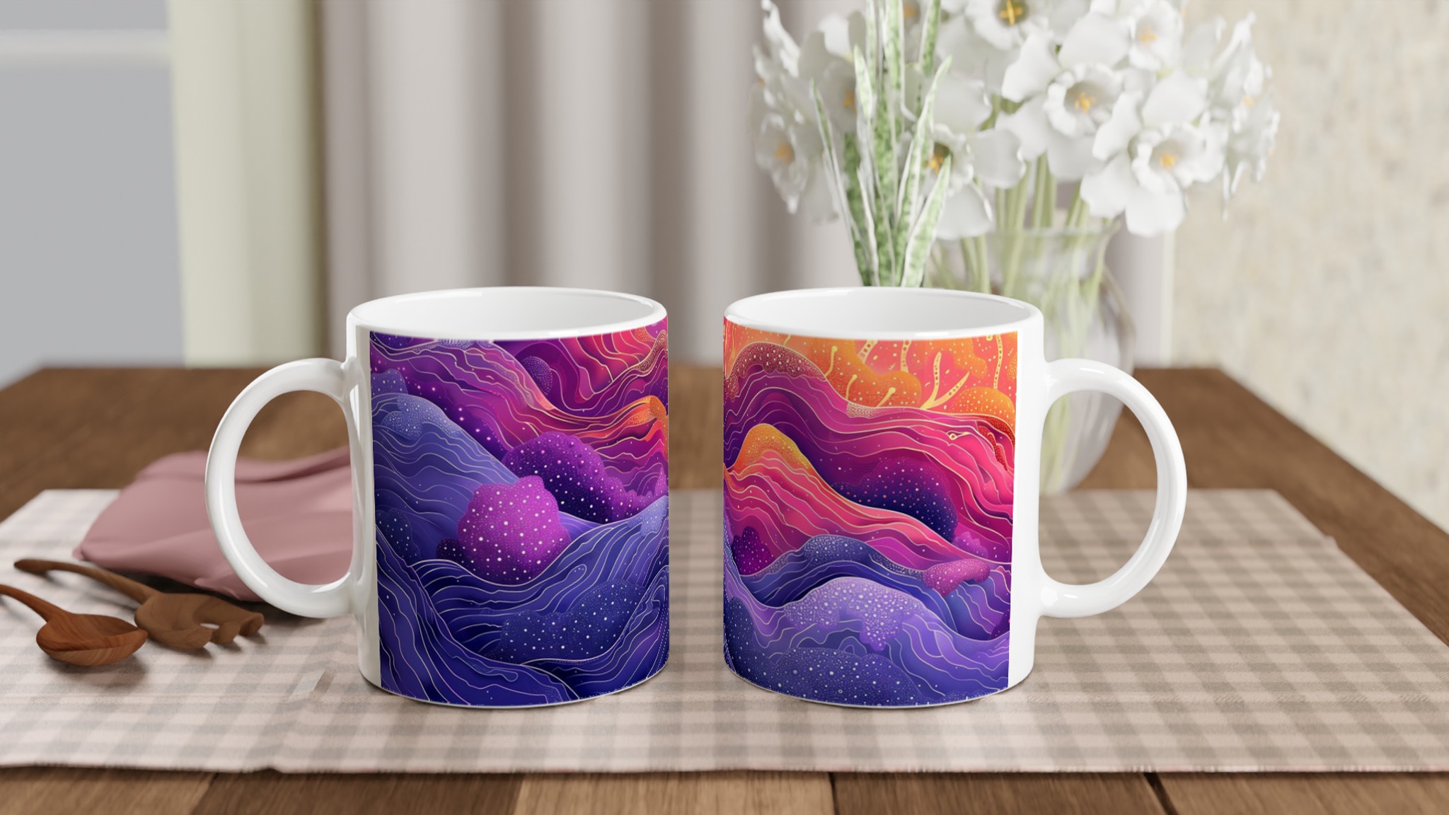 Magisk Bergskedja – 11oz Keramisk Mugg för Kaffe & Te i Sju Färgstarka Nyanser 10 fe4252dd-4812-4c22-b35e-a7ccd5d71a39
