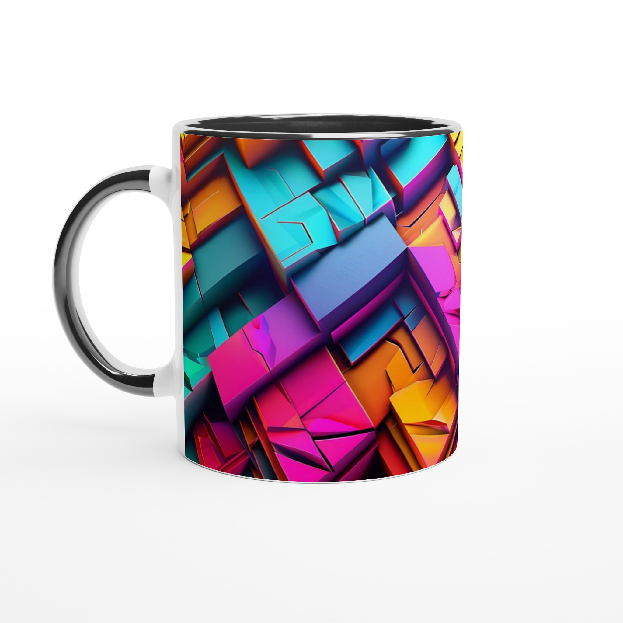 Abstrakt Geometrisk 11oz Keramisk Mugg – Färgglad Explosion för Din Favoritdryck 4 fe45df17-6054-4961-ac29-420c5e190472