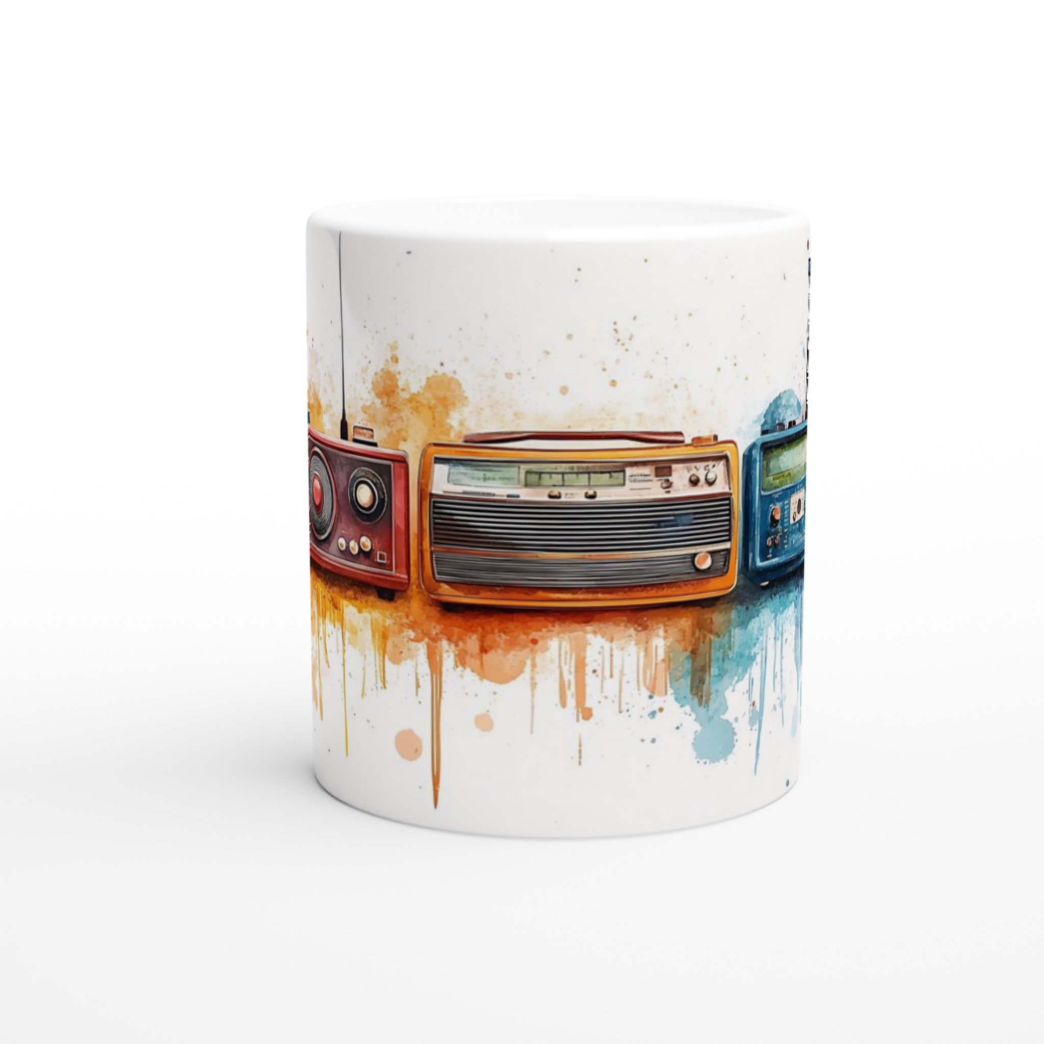 Retro Radios Akvarell Mugg – Nostalgisk Design i Ditt Val av Keramiska Färger 8 fe7b6653-d340-4083-b213-4671c9f92d16