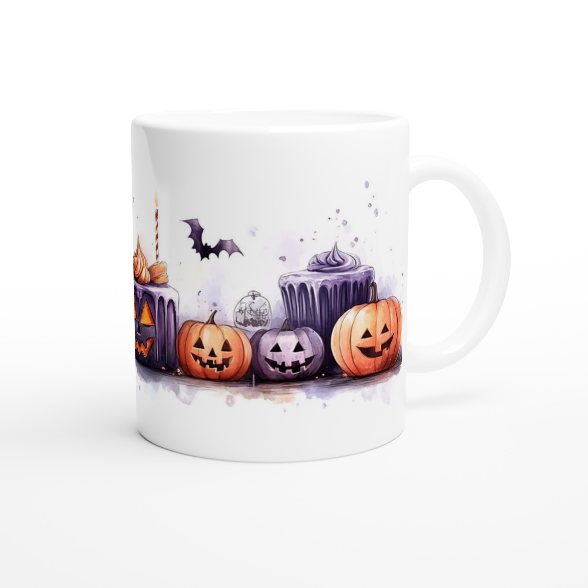 Mystisk Halloween: 11 oz Keramisk Mugg – Spöklika pumpor och fladdermöss på din favoritkopp! 9 fe7e1114-6505-4d34-b7f1-b96dd0c0f686