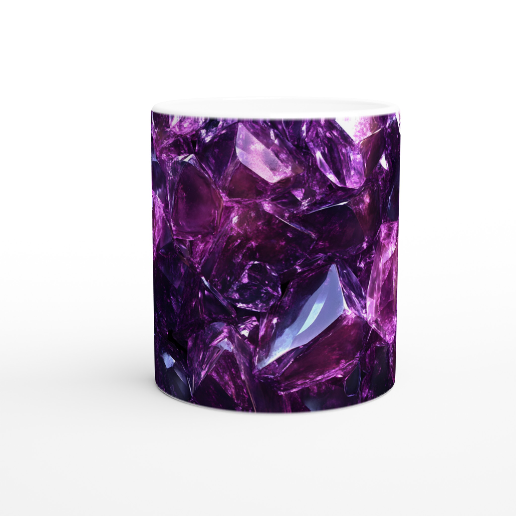 Amethyst Sparkle 11oz Keramisk Mugg – Geometrisk Kristall Design i Glänsande Lila Nyanser 8 fe8b7b33-0128-4901-97f4-14732f640967