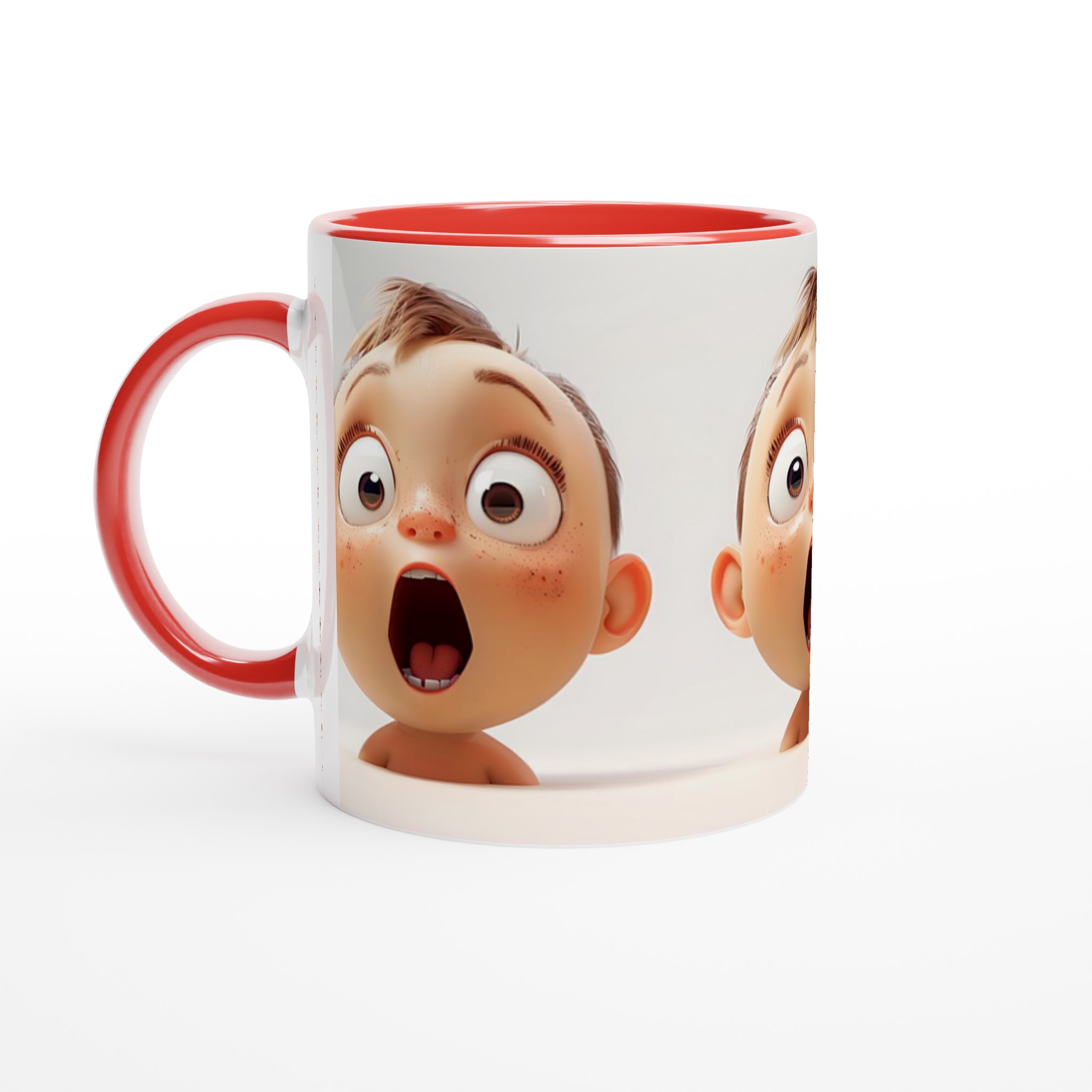 Förvånad Baby Ansikte Mugg - Charmig Keramisk Mugg för Varje Kaffestund 5 feae0460-6418-4330-8d28-466b47adc97a