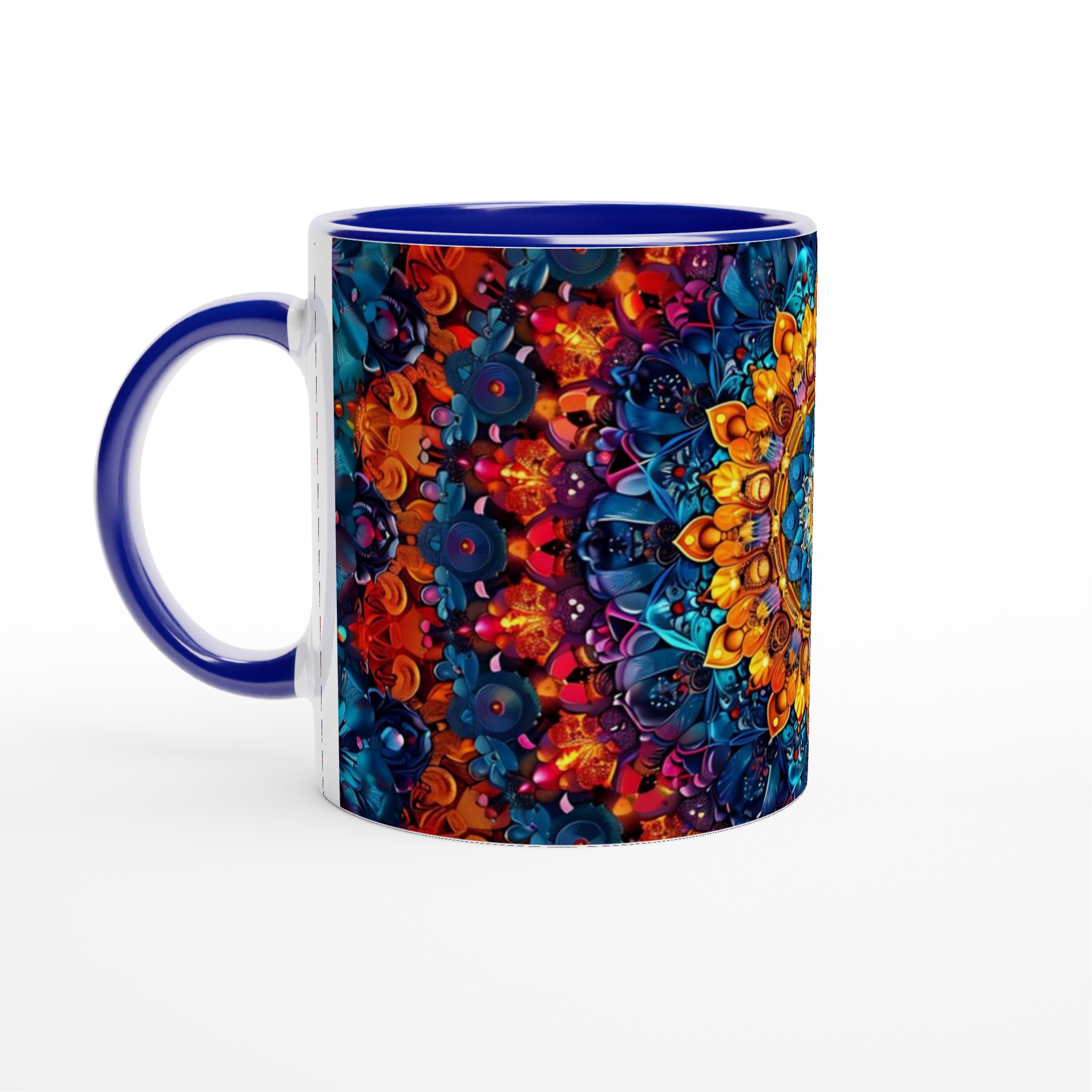 Mångfärgad Mandala Keramikmugg - 11oz, Levande Konst för Dina Kaffestunder 2 fed0ffac-917e-4d08-b6e9-cd20850920f6