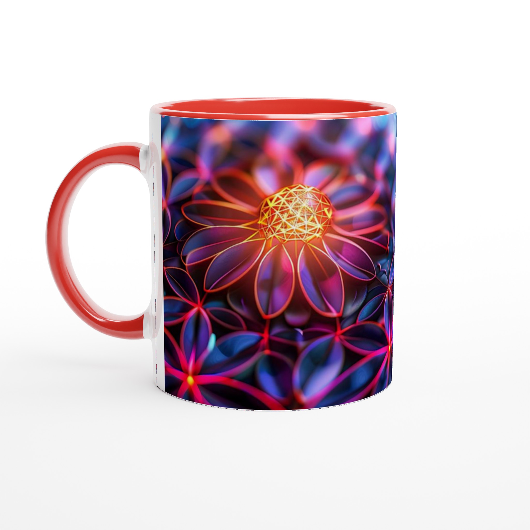 Abstrakt Fluorescerande Blommig 11oz Keramikmugg – Vibrerande Neon Konst för Din Dryck 5 fee66c54-ea04-47d9-ba07-a740adb9fa2c