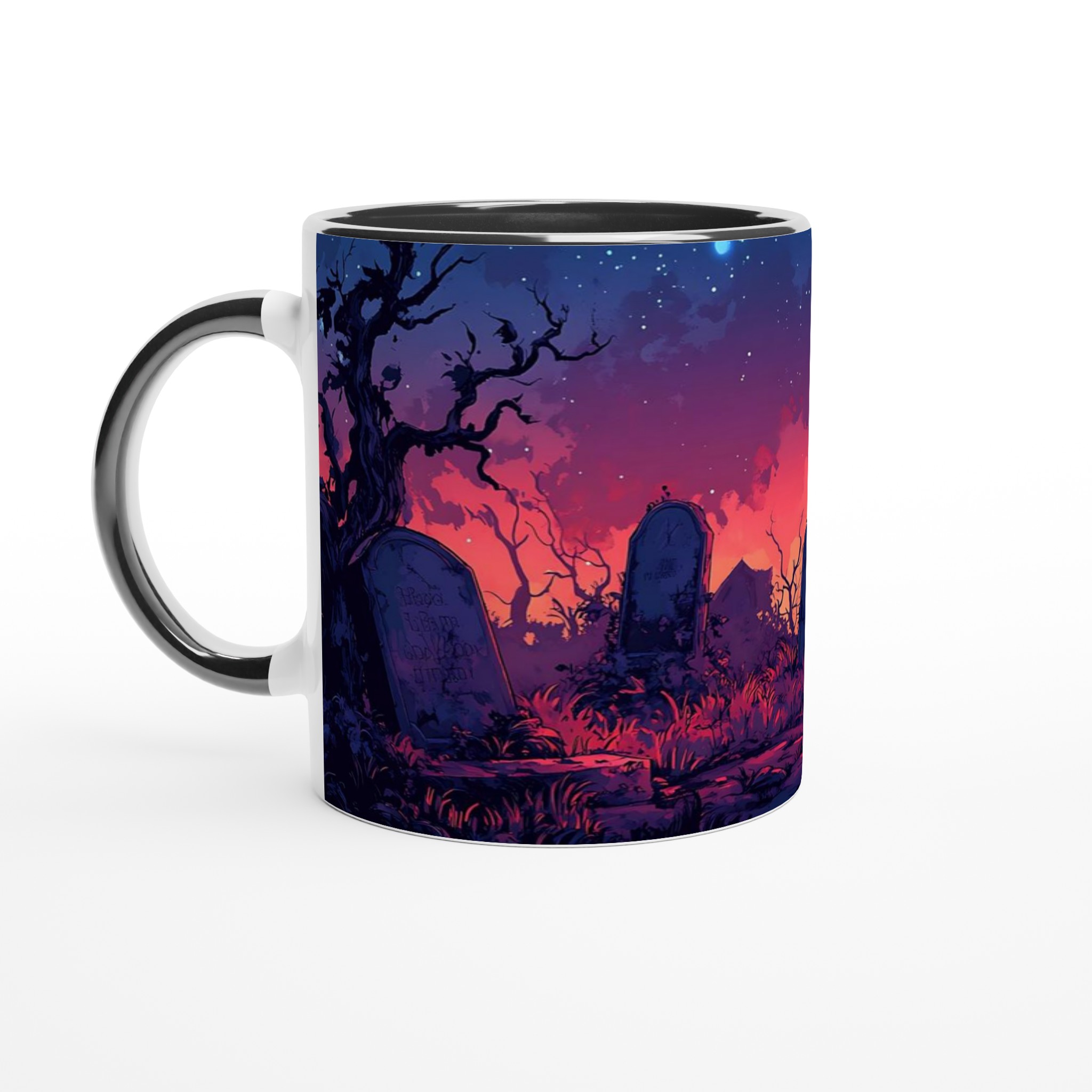 Spöklik Kyrkogård vid Skymningen 11oz Keramisk Mugg – Drömsk Gotisk Design i Ditt Val av Färger 4 fef7a51f-ac65-4505-85ba-a454cb1a6fd2