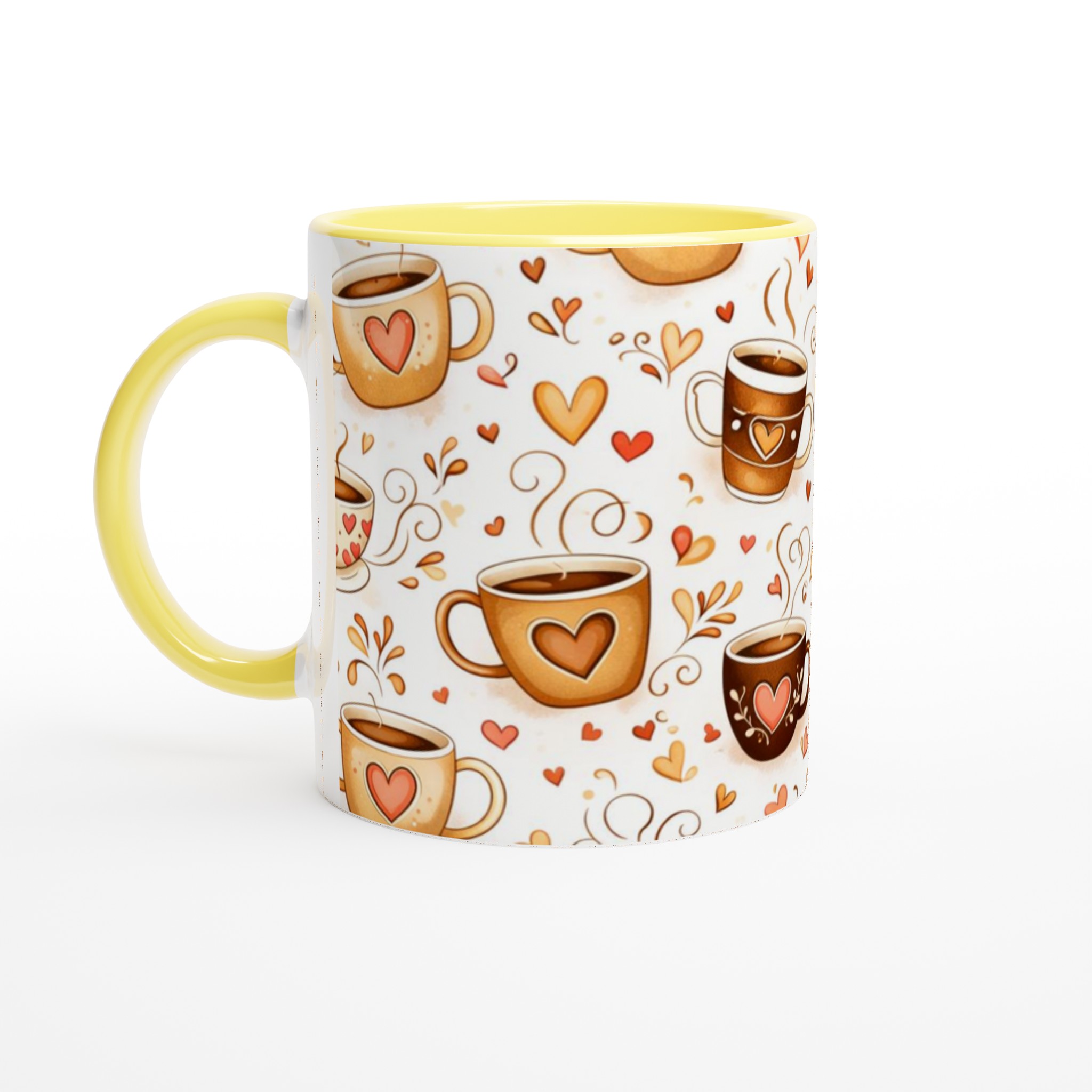 Vit 11oz keramisk mugg med kärleksfullt hjärtmotiv i flera färger 3 ff11e1bf-a713-43a5-8b1a-c9ff7dee7d27