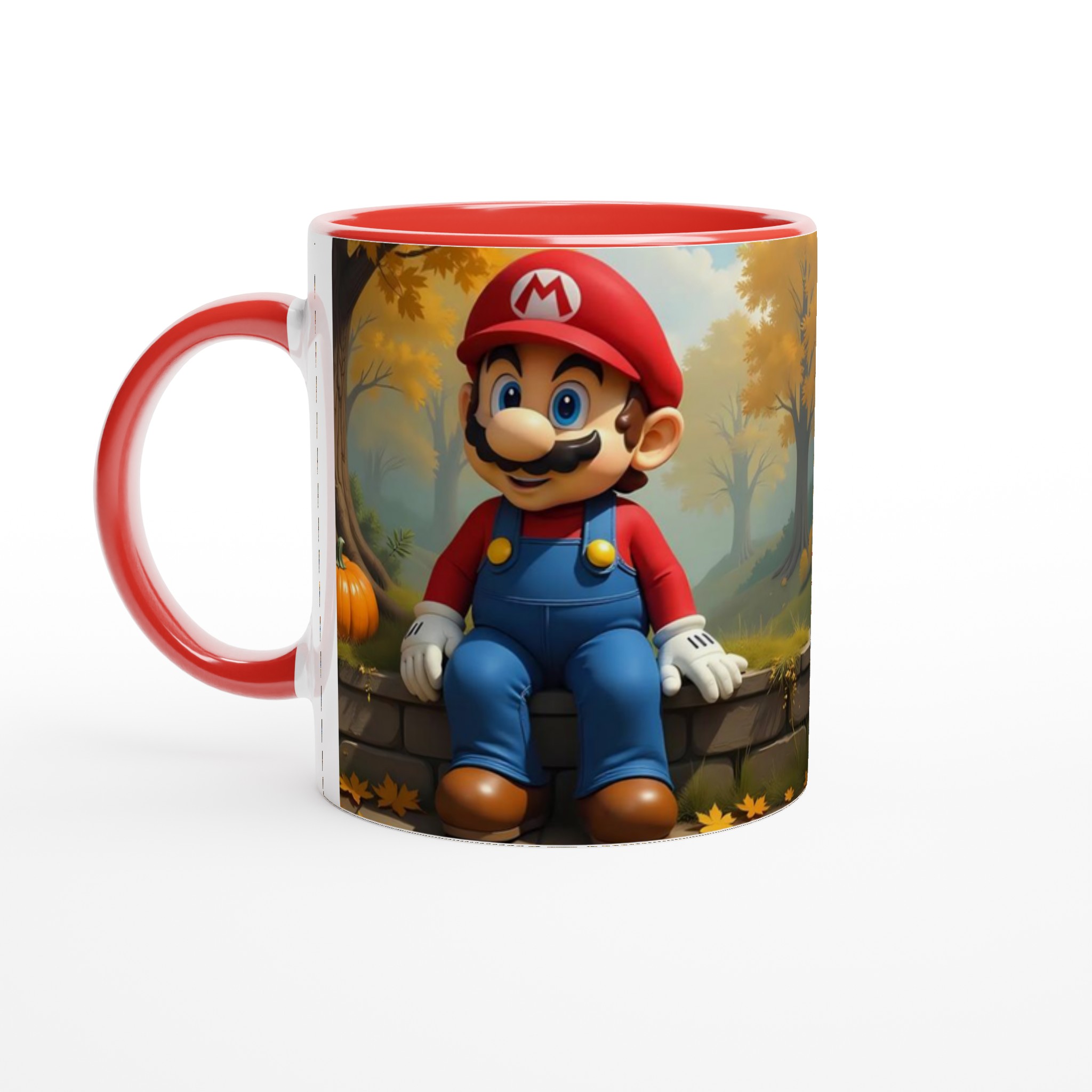 Vit 11oz keramisk mugg med lekfull höstdesign i flera glada färger 5 ff19e172-438c-4250-821d-11996606c077