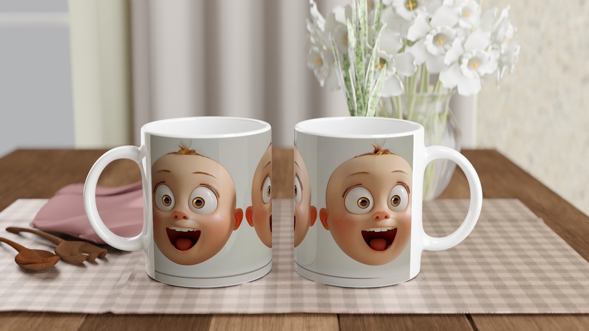 Förvånad Babyansikte Keramisk Mugg - Rolig Design i Flera Färger 10 ff29a27b-42df-4247-92fb-57d827064cf6