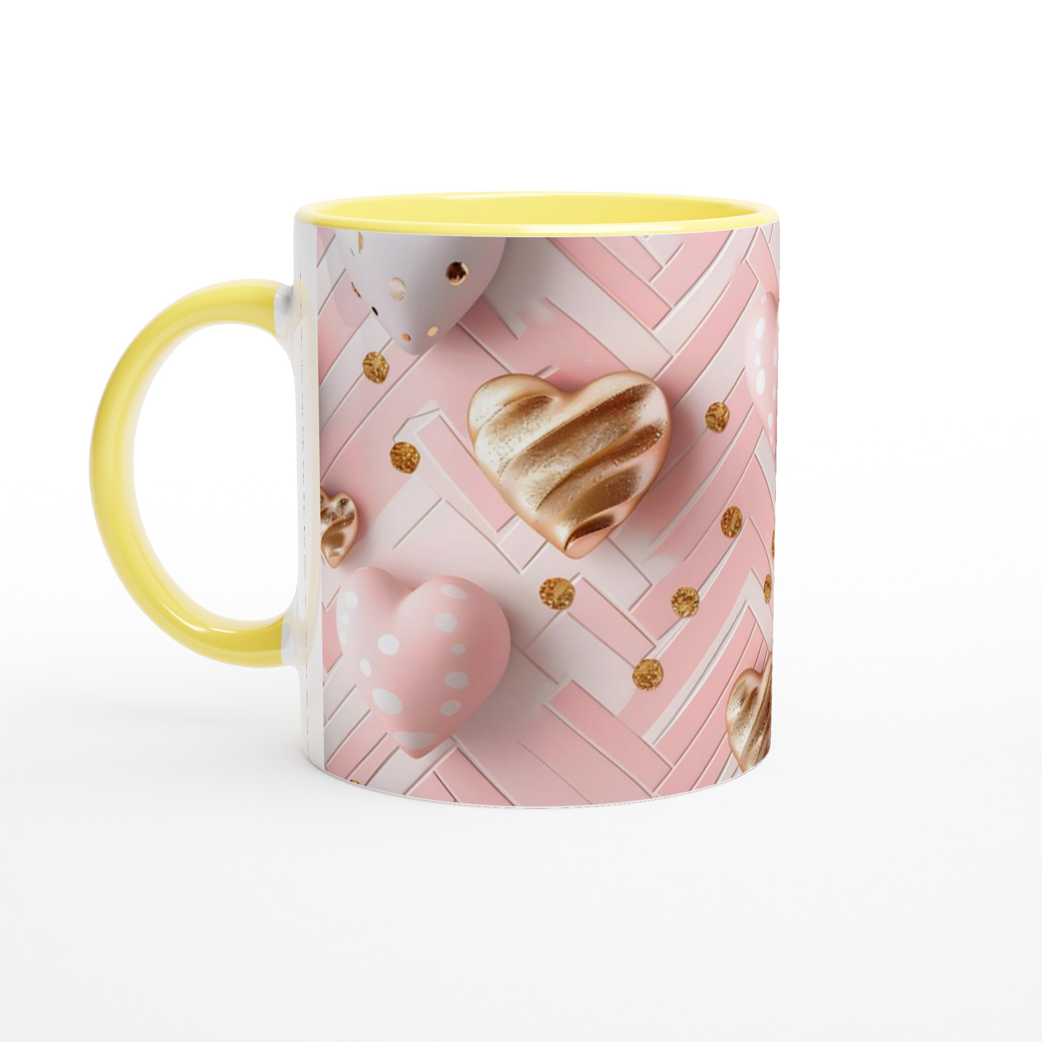 Kärleksfull 11oz Keramikmugg – Rosa & Guldlyx för Din Dryck 3 ff4072e9-647a-4f55-b9ea-a78dfd8025e2