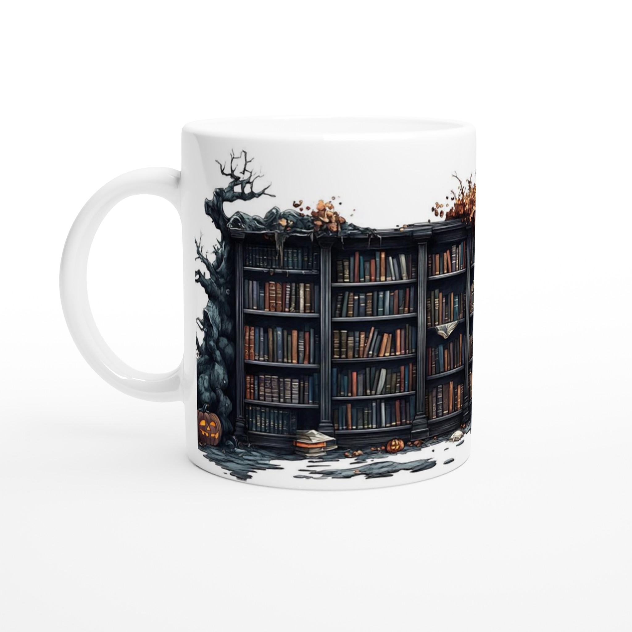 Mystisk Bibliotek Halloween Mugg – 11 oz Keramikmugg för Skrämmande Goda Drycker 1 ff5e32cd-751e-4512-a713-497ed35a61fc