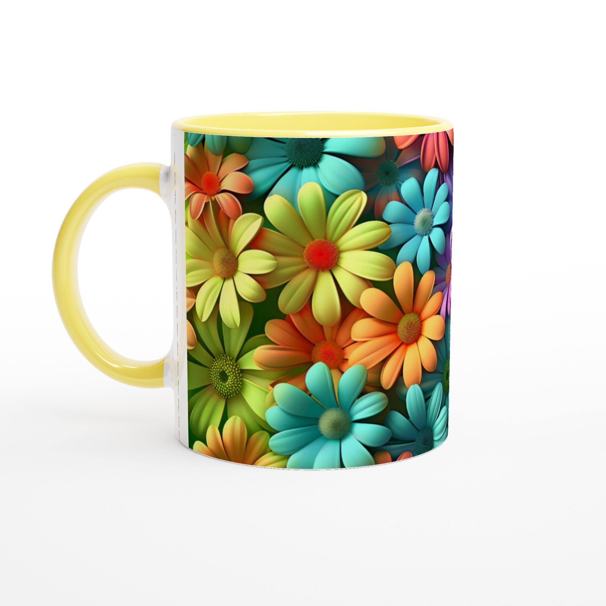Färgglad Blommig Keramikmugg 11oz – Välj din glada färg! 3 ff9c264b-aa36-46b7-b0f2-80a4740bccff