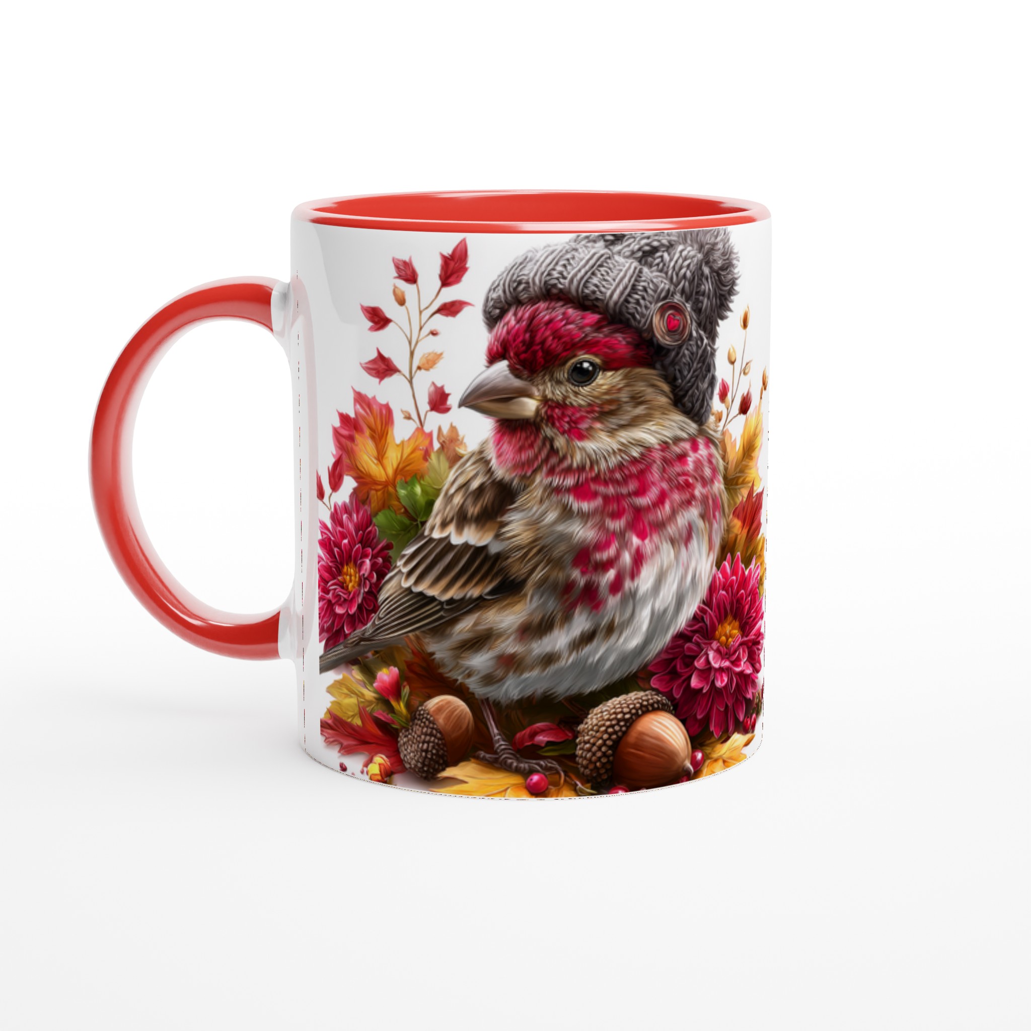 Vit 11oz keramisk mugg med höstfågelmotiv – välj din favoritfärg för vardagsmys 5 ffaf33e5-c36b-4514-a9d0-5d97ed62cc37